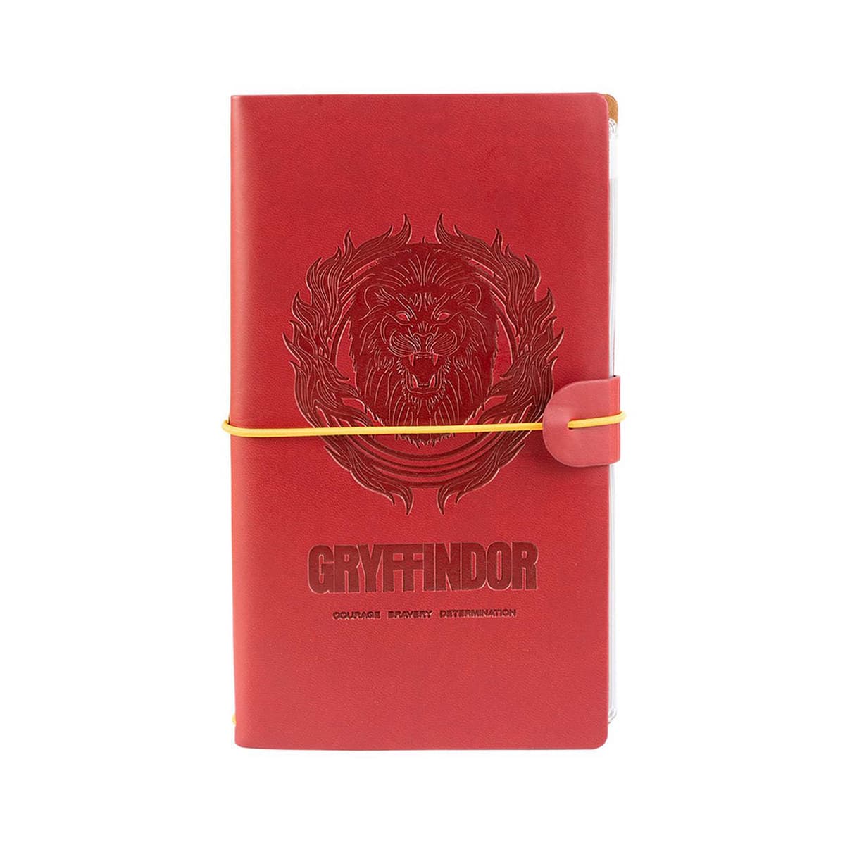 Matkapäiväkirja Gryffindor-kuviolla 12x19,6 cm sulkuelastikkeella – Harry Potter