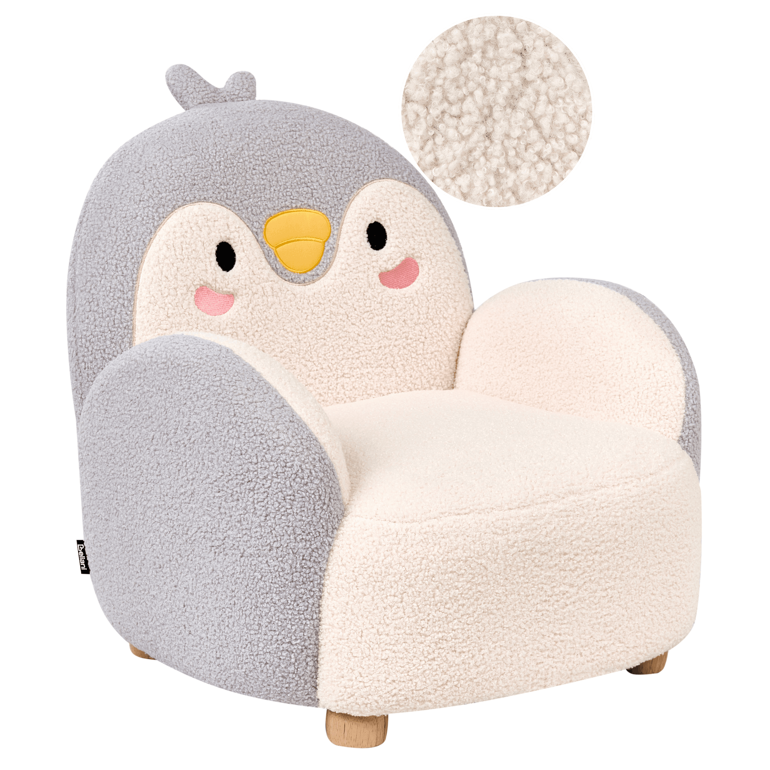 Lasten nojatuoli buklee pingviini harmaa FYN