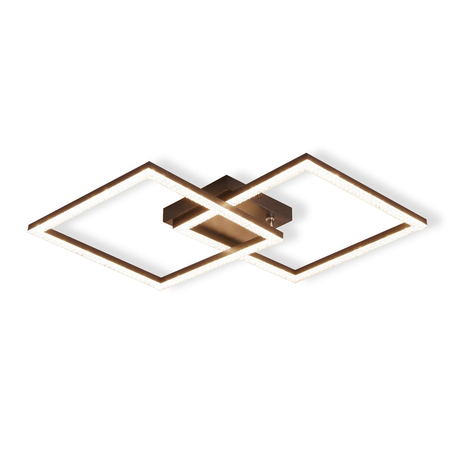 NETTLIFE LED - kattovalaisin, olohuoneeseen musta, 3000K lämmin Valkoinen moderni Kristalli makuuhuonevalaisin, 24WKeittiöön, makuuhuoneeseen – Nettlife