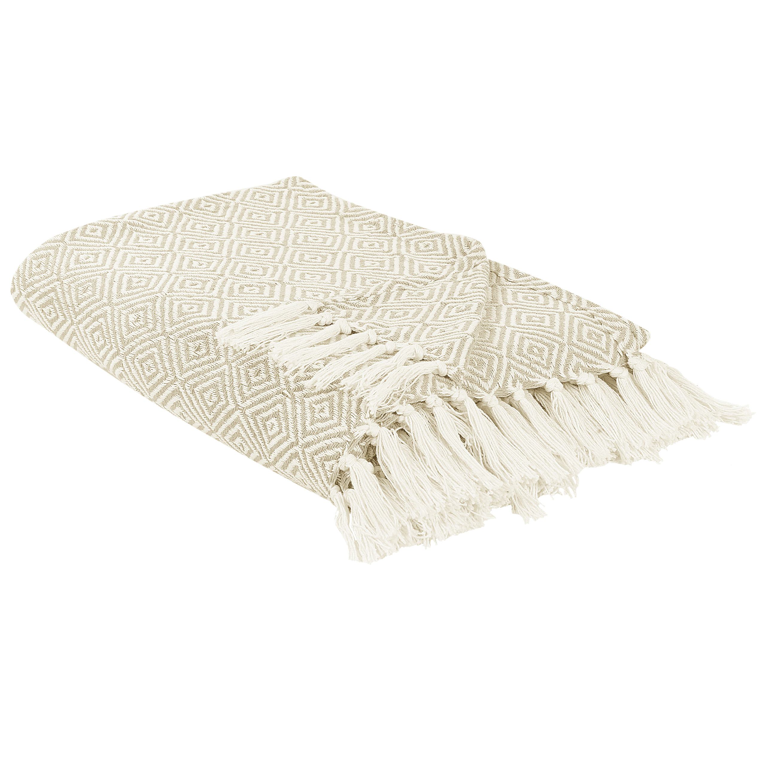 Päiväpeitto TOUTLI puuvilla 200 x 220 cm Vaaleanbeige – Beliani