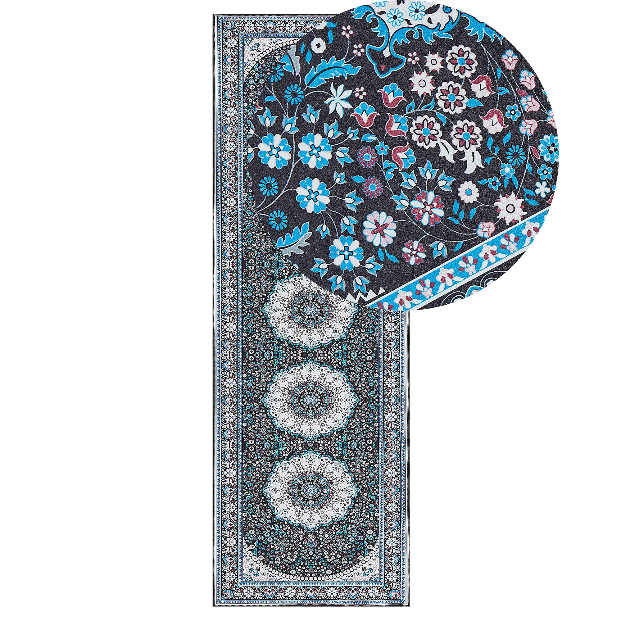 Matto GEDIZ Sininen 80 x 240 cm – Beliani