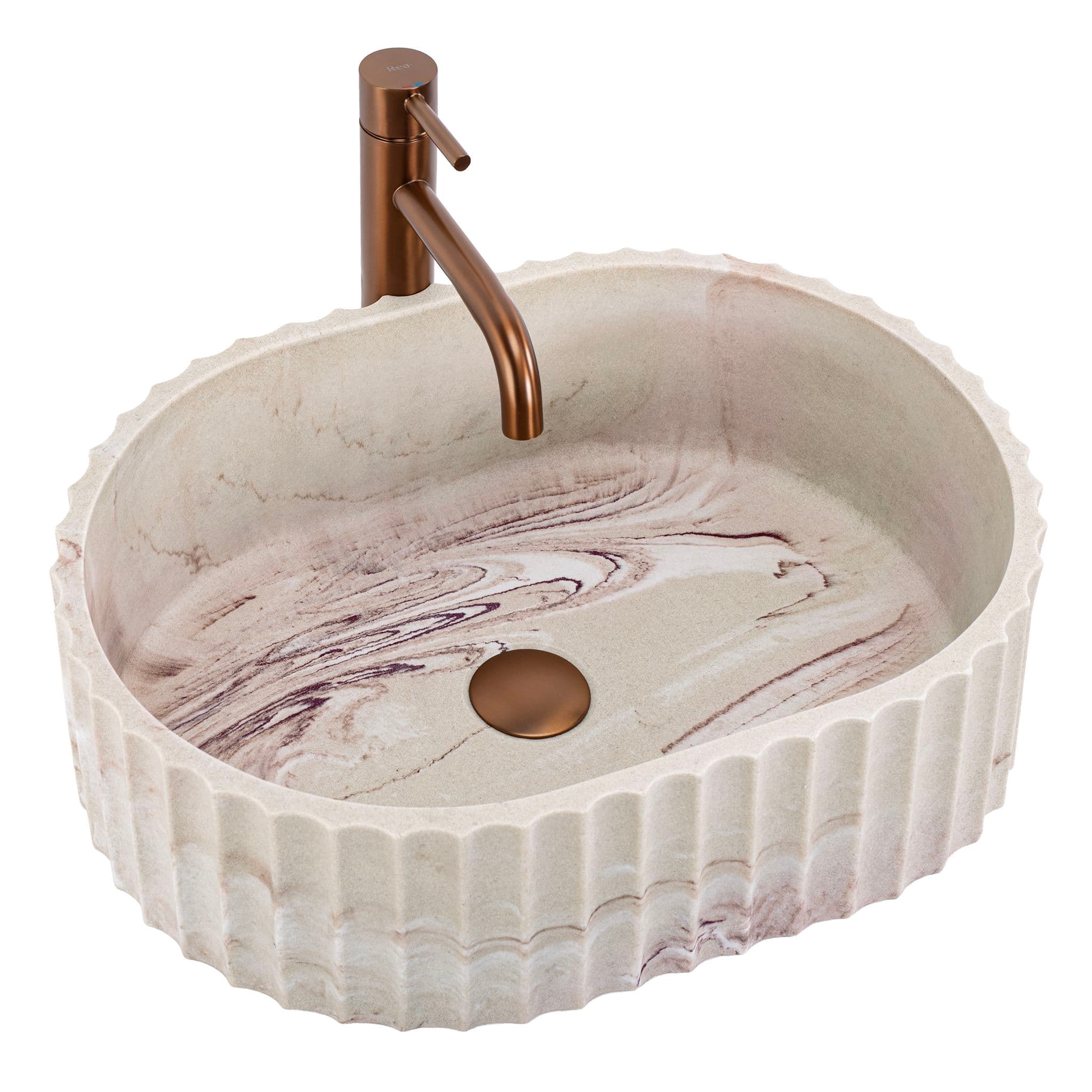 REA Malja-allas Margaret Gio Beige, kivijäljitelmä, 49,5X35,5X15,5CM