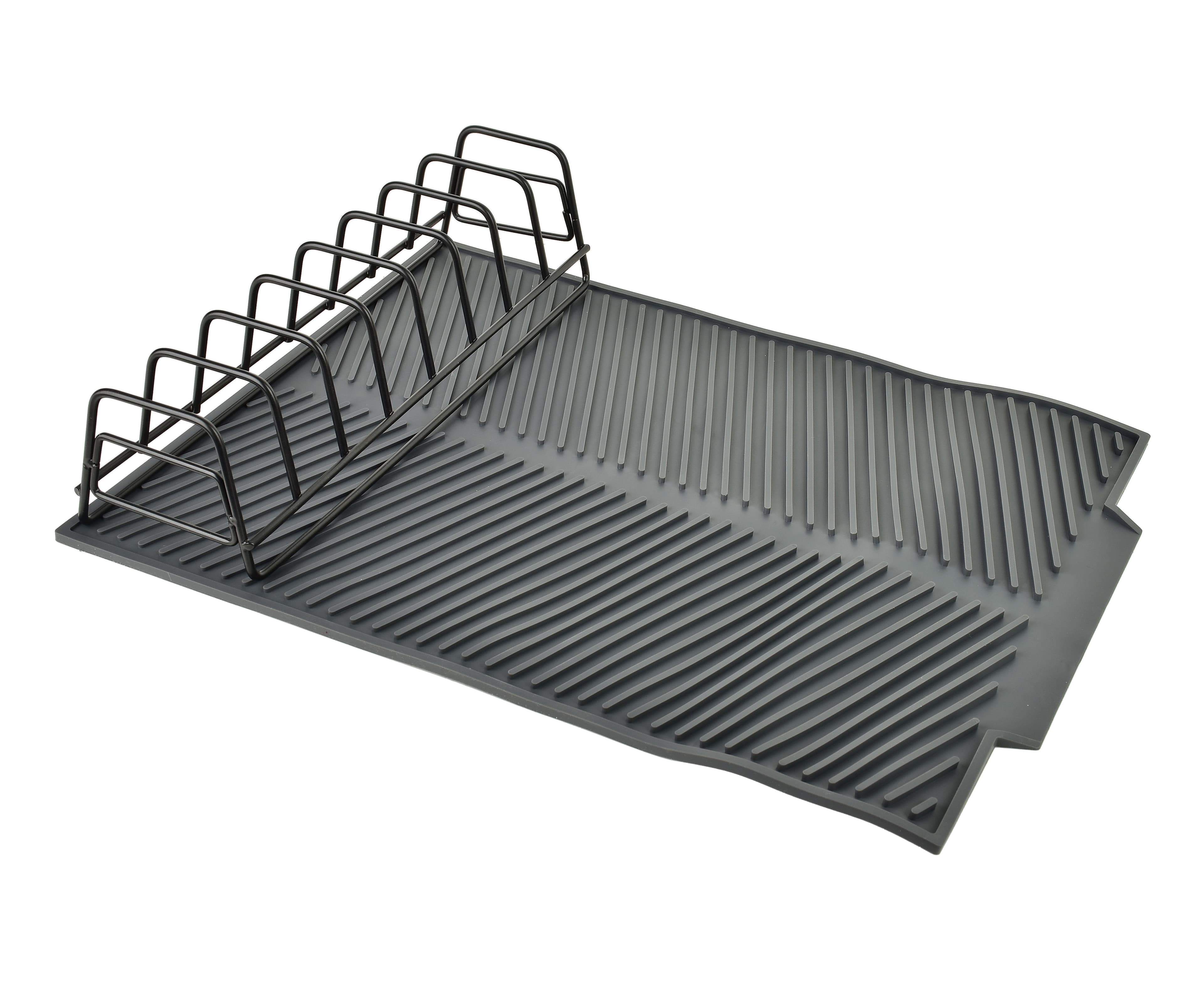 Astiankuivausteline silikoni MODERN KITCHEN 43x33x8 cm musta 1 kpl – MONDEX