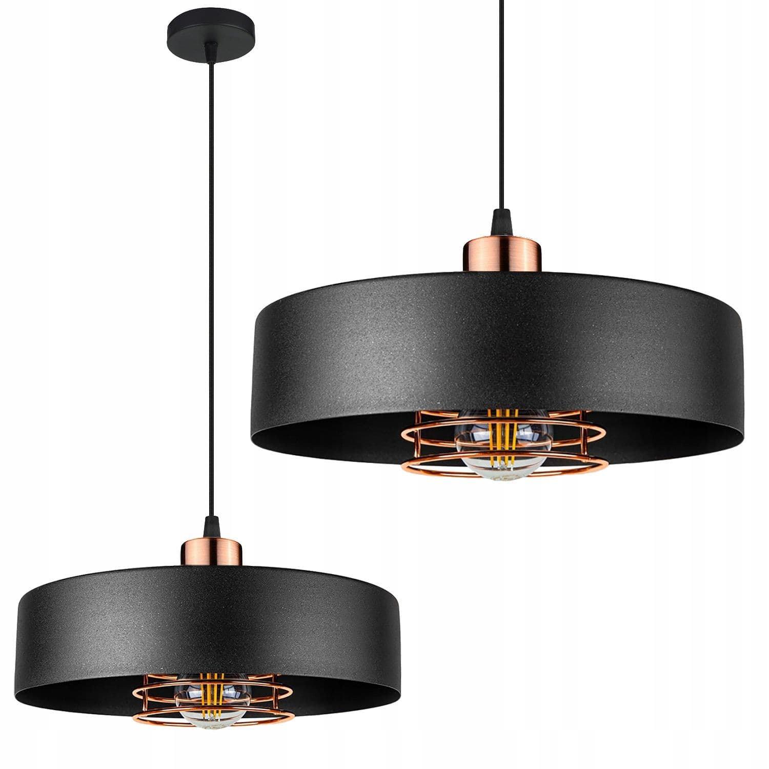TOOLIGHT riippuva kattovalaisin APP1246-1CP musta ruusukulta, 25x25x11,5cm