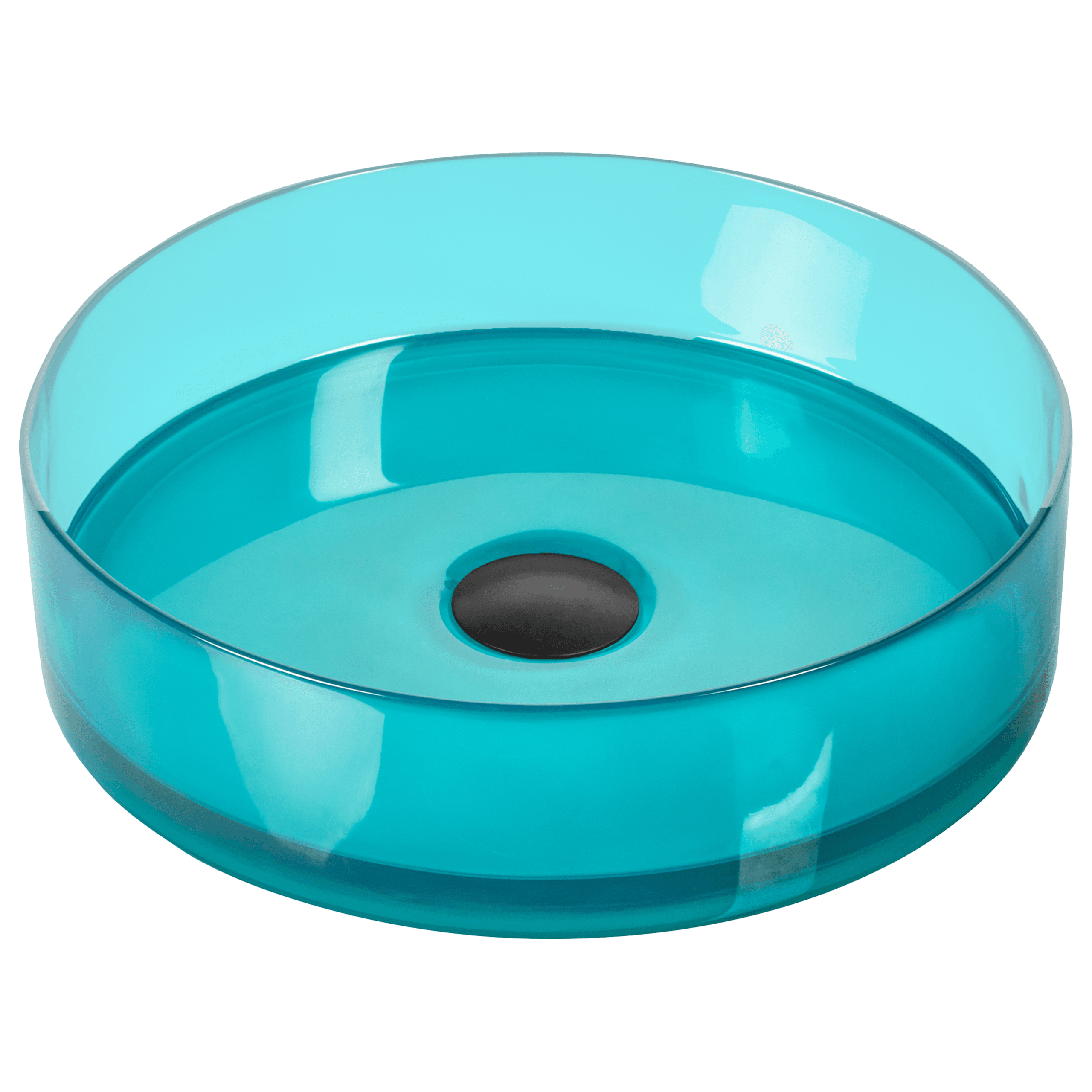 Pesuallas tason päälle TOLOSA ⌀ 36 cm massiivimuovi Turkoosi – Beliani