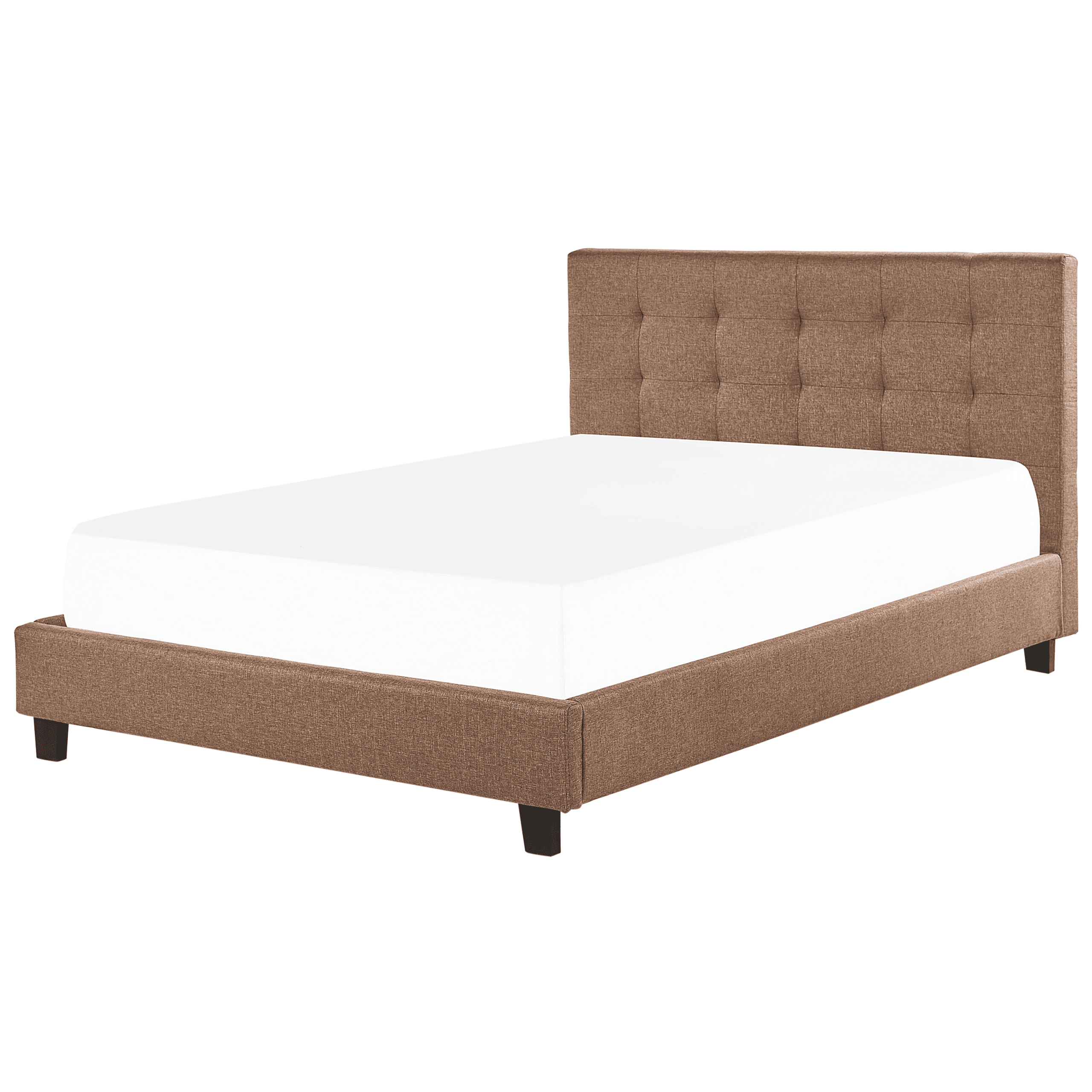 Sänky kangas LA ROCHELLE 180 x 200 cm Ruskea – Beliani