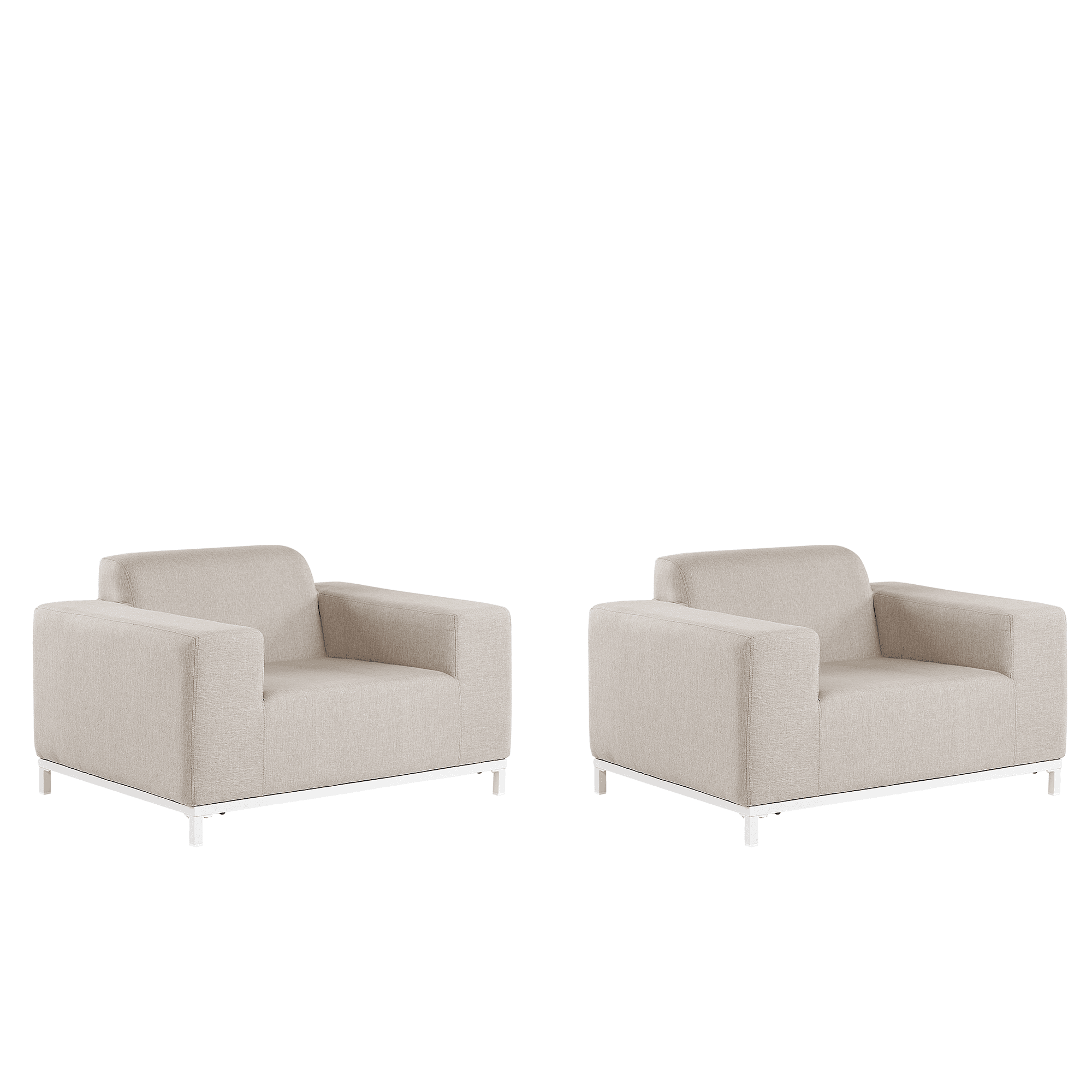 Ulkonojatuolisetti 2 kpl ROVIGO kangas Beige