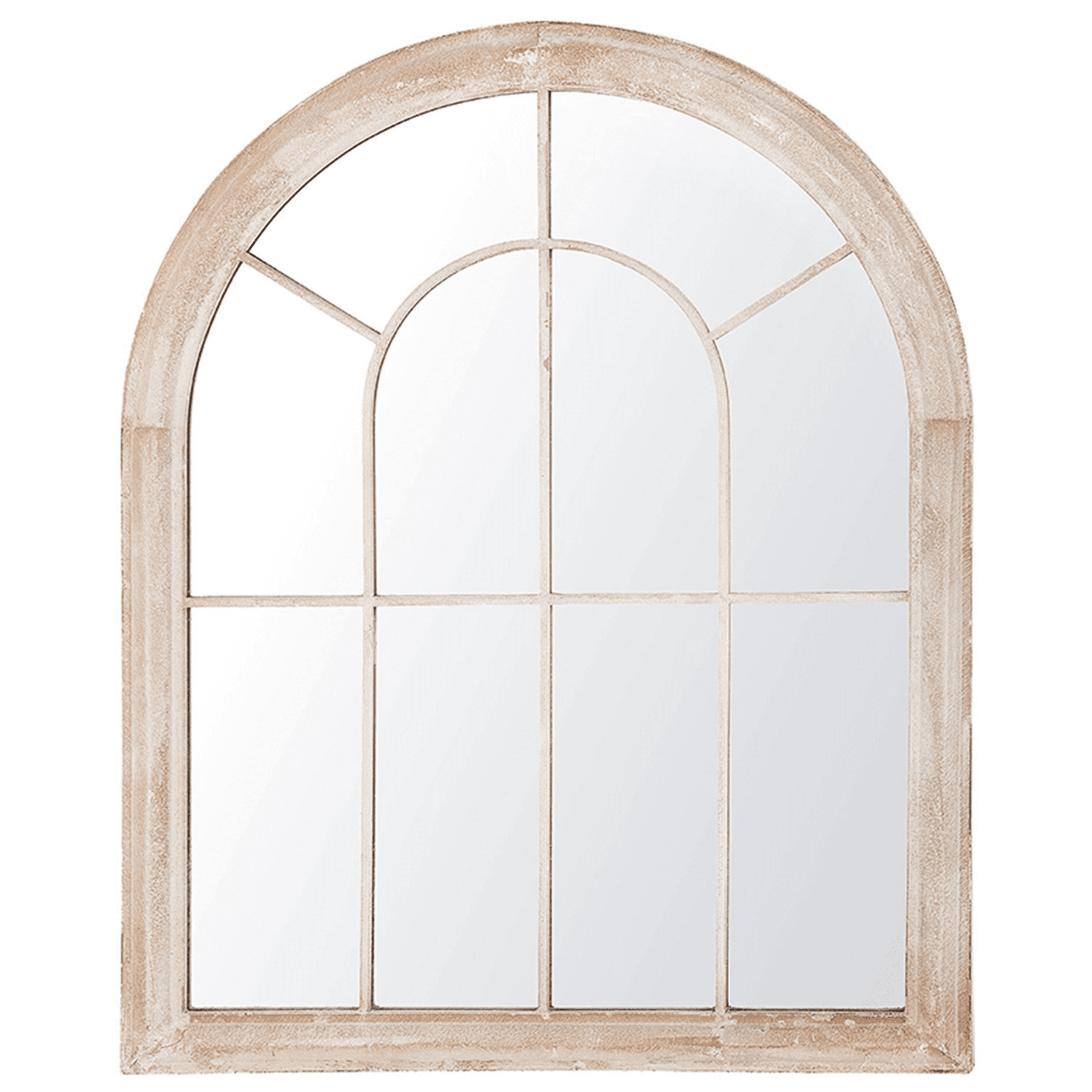 Seinäpeili EMBRY 69 cm 88 cm metalli Beige – Beliani