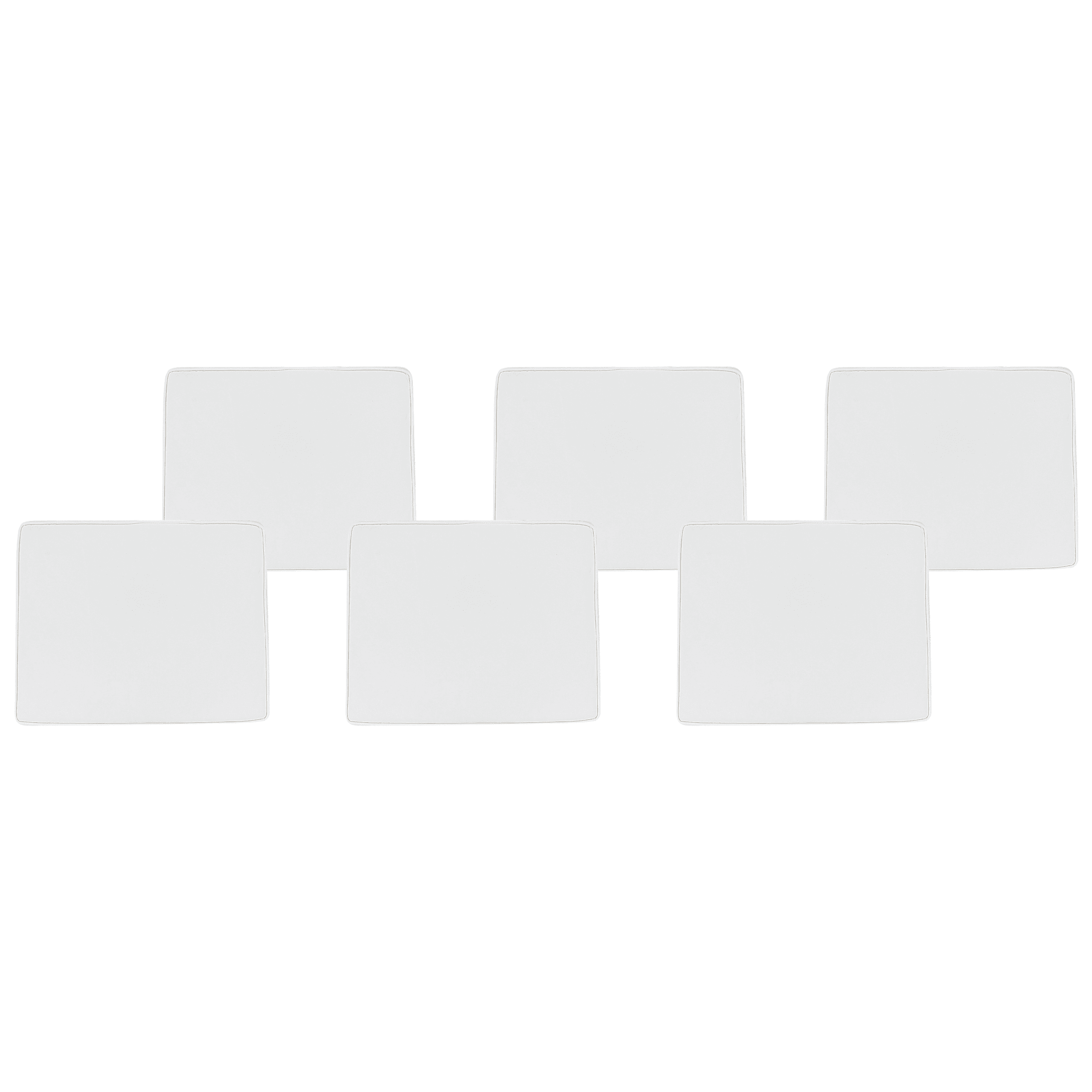 Puutarhatuolien istuintyynysetti 6 kpl TOLVE 39 x 31 cm Luonnonvalkoinen – Beliani