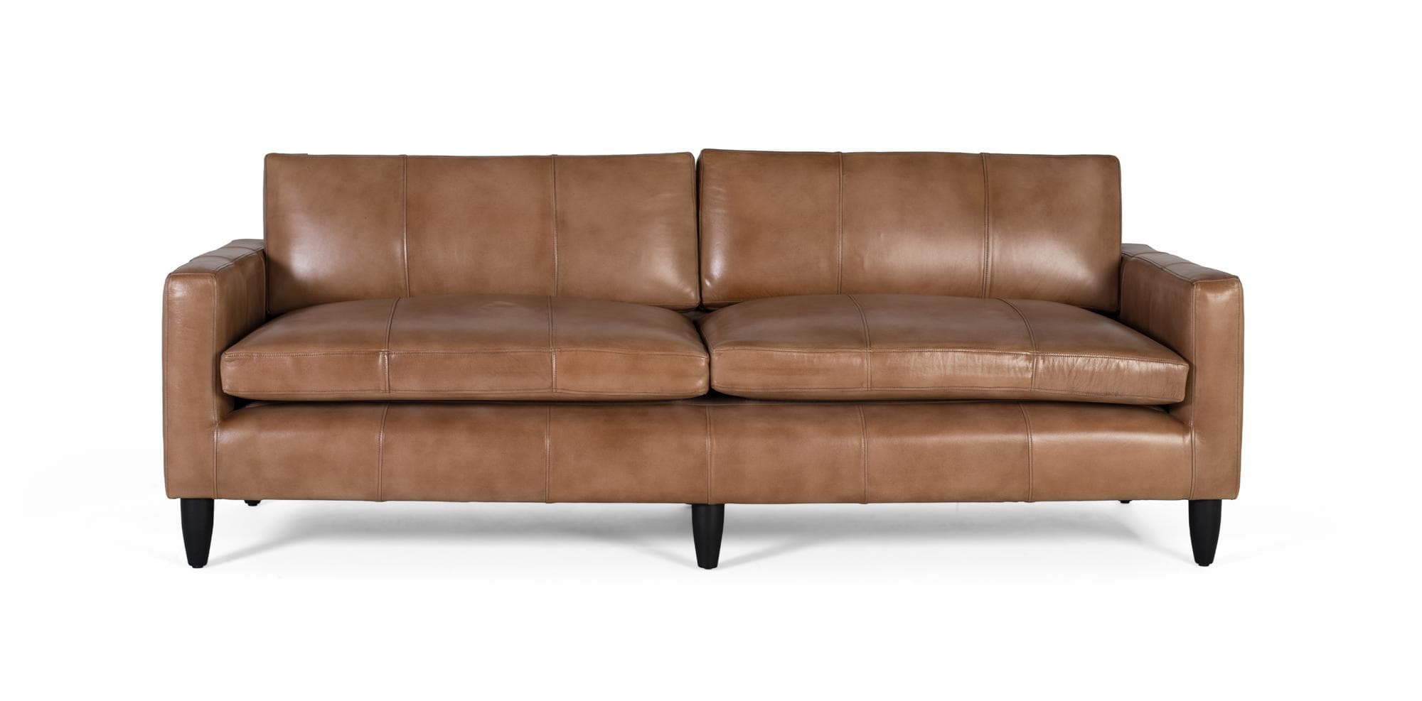 Kamelikuvioisella nahalla verhoiltu sohva, 220 cm – Giner y Colomer