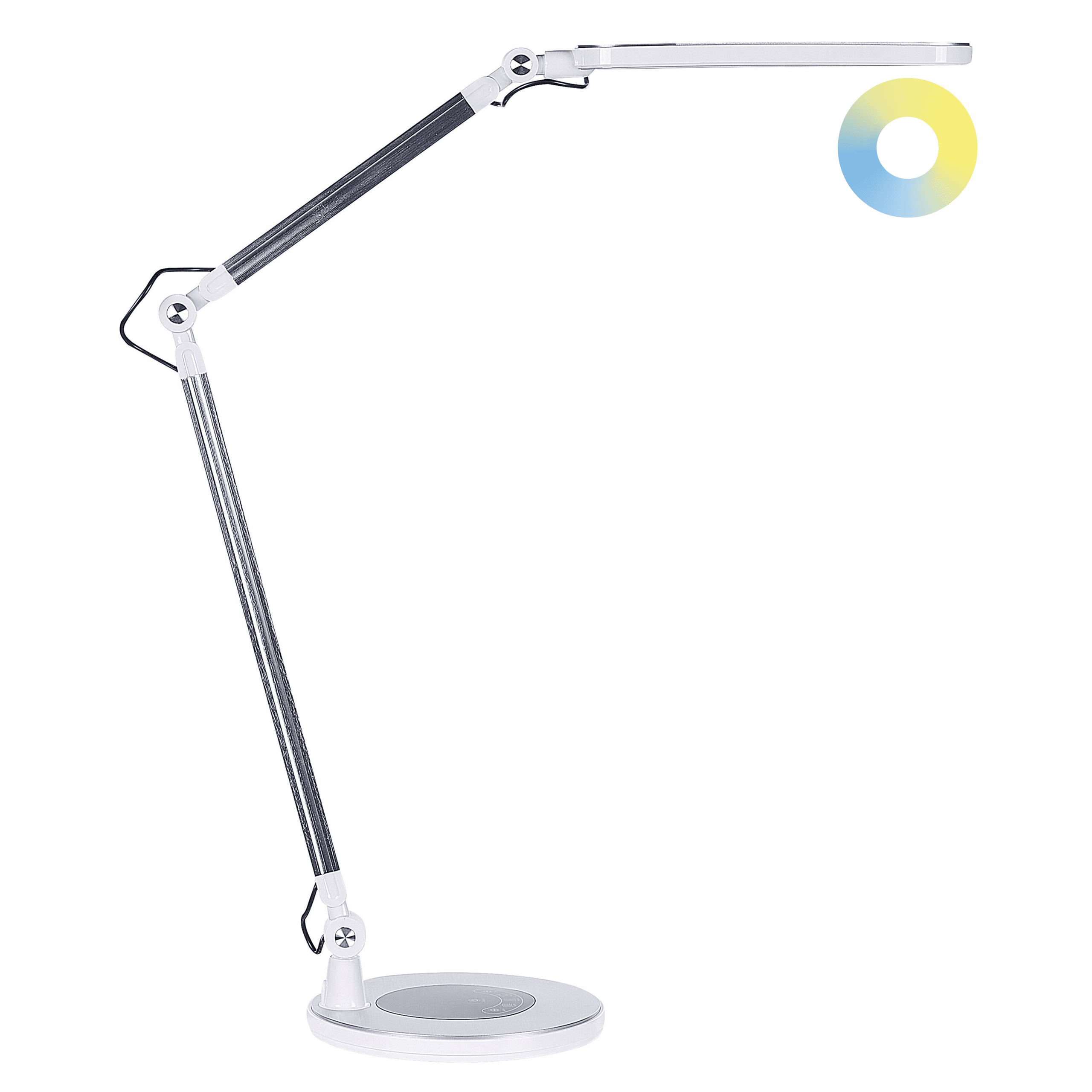 Työpöydän LED-valaisin GRUS himmentimellä metalli Hopea – Beliani