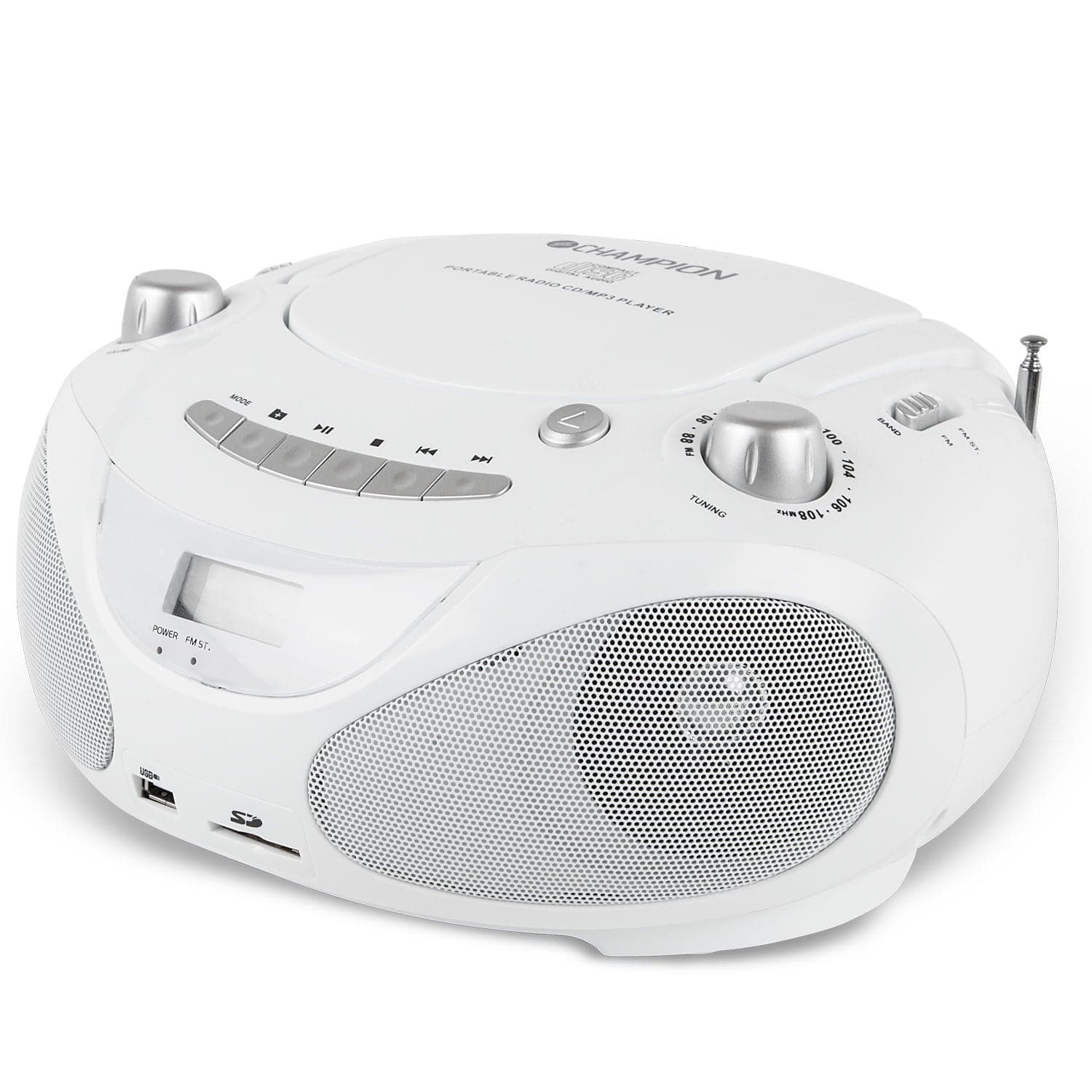 Boombox CD/Radio/MP3/USB Valkoinen
