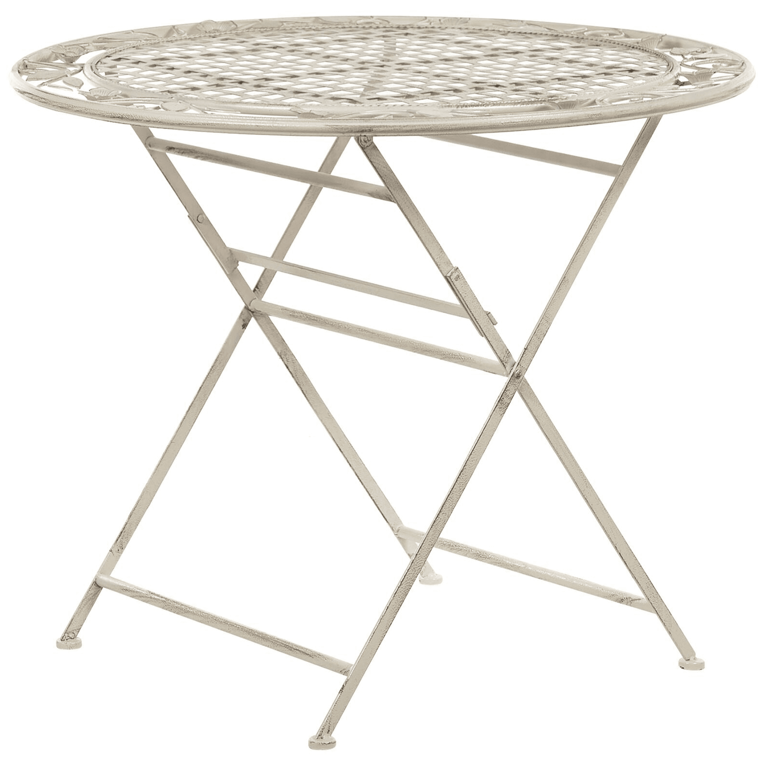 Bistropöytä BIVIO 90 cm 90 cm metalli Luonnonvalkoinen