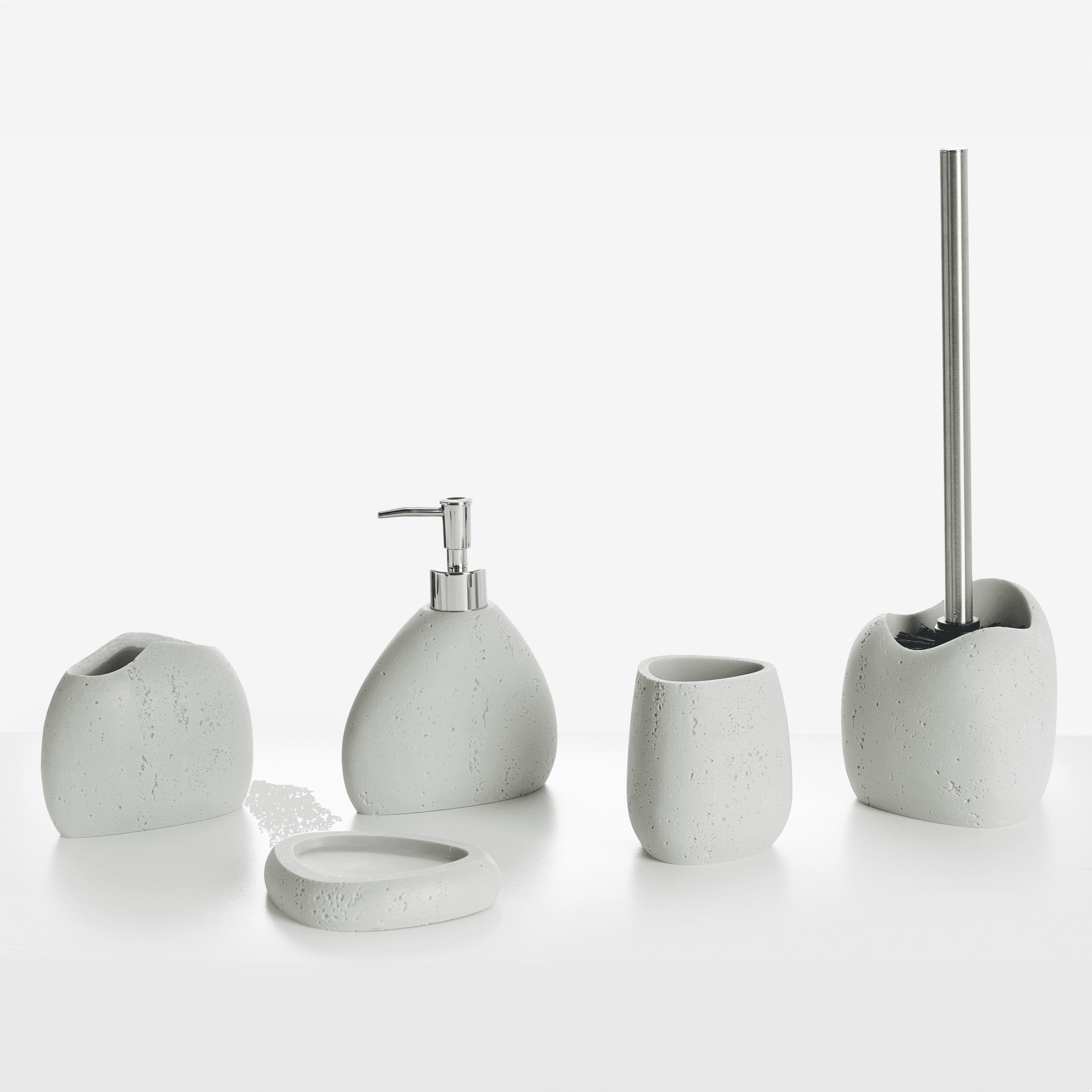 Kylpyhuonesetti 5 osaa COATA Vaaleanharmaa