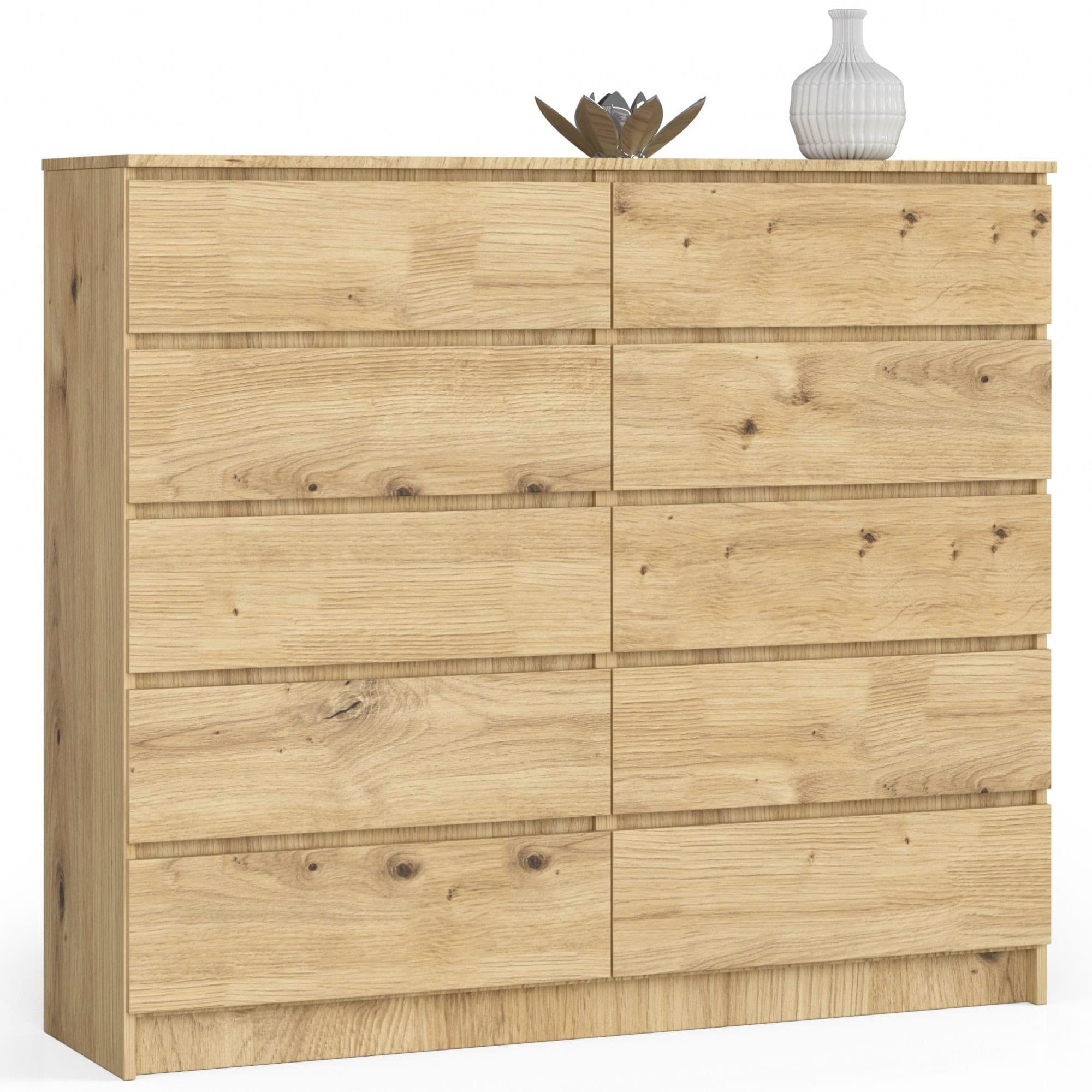 Akord Lipasto 10 Laatikoa Artisan-tammi 138x40x121 – Akord