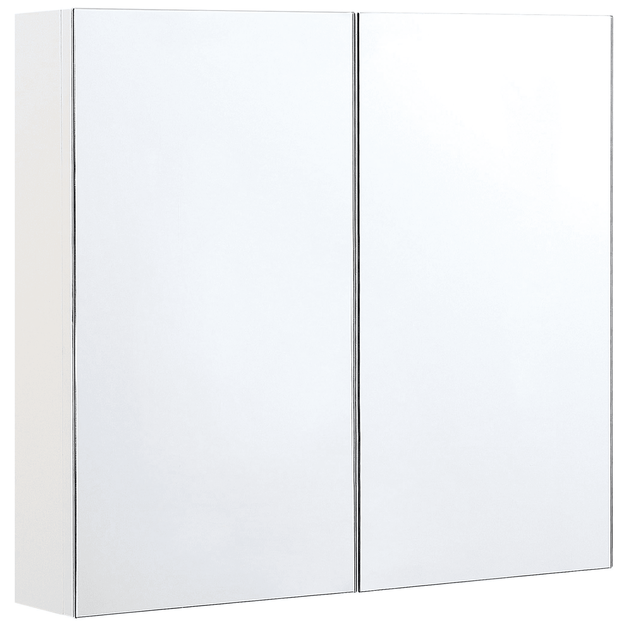 Kylpyhuoneen peilikaappi NAVARRA 80 cm 70 cm Valkoinen – Beliani