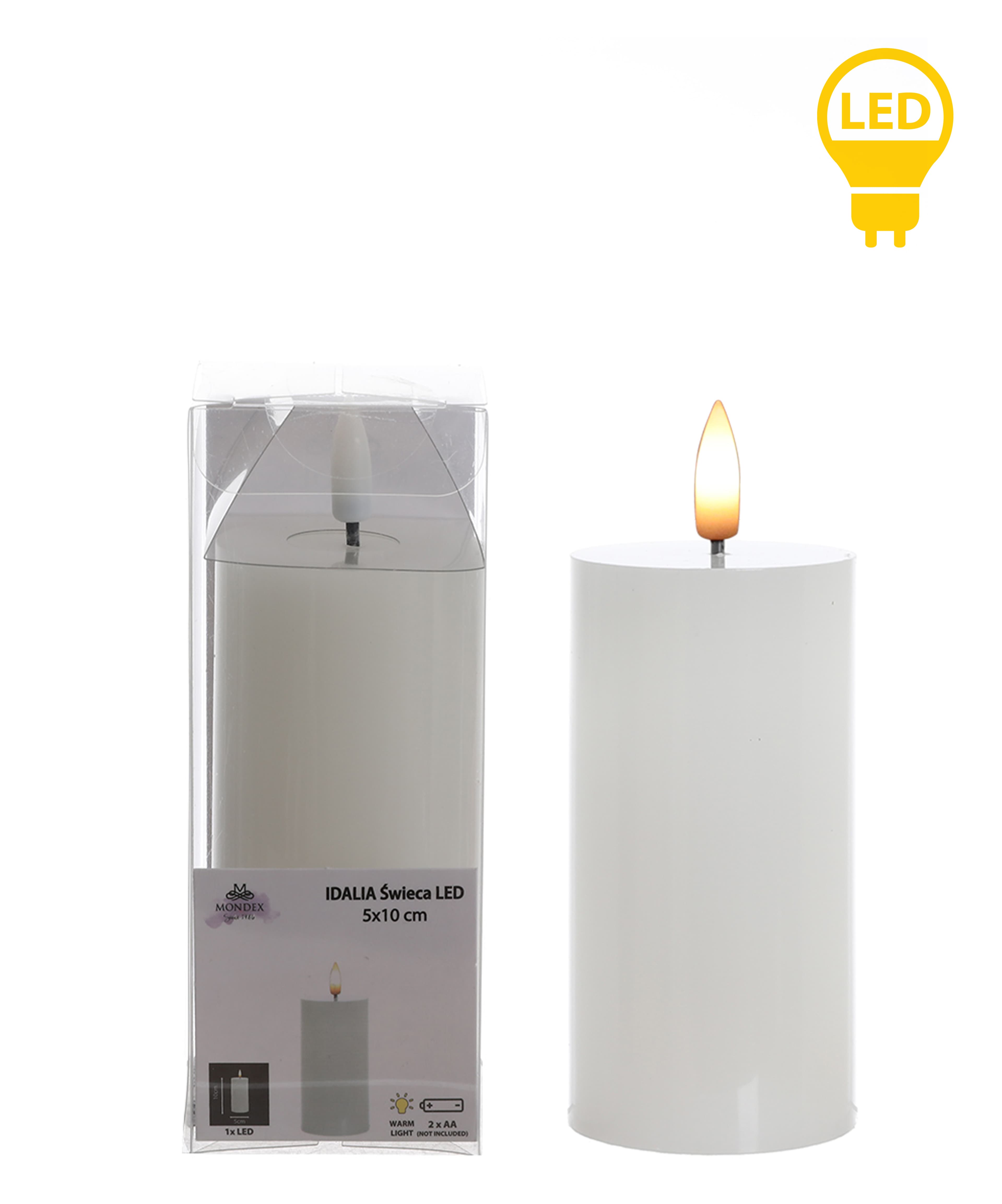 LED-kynttilä Prima IDALIA 5 x 13 cm 1 kpl