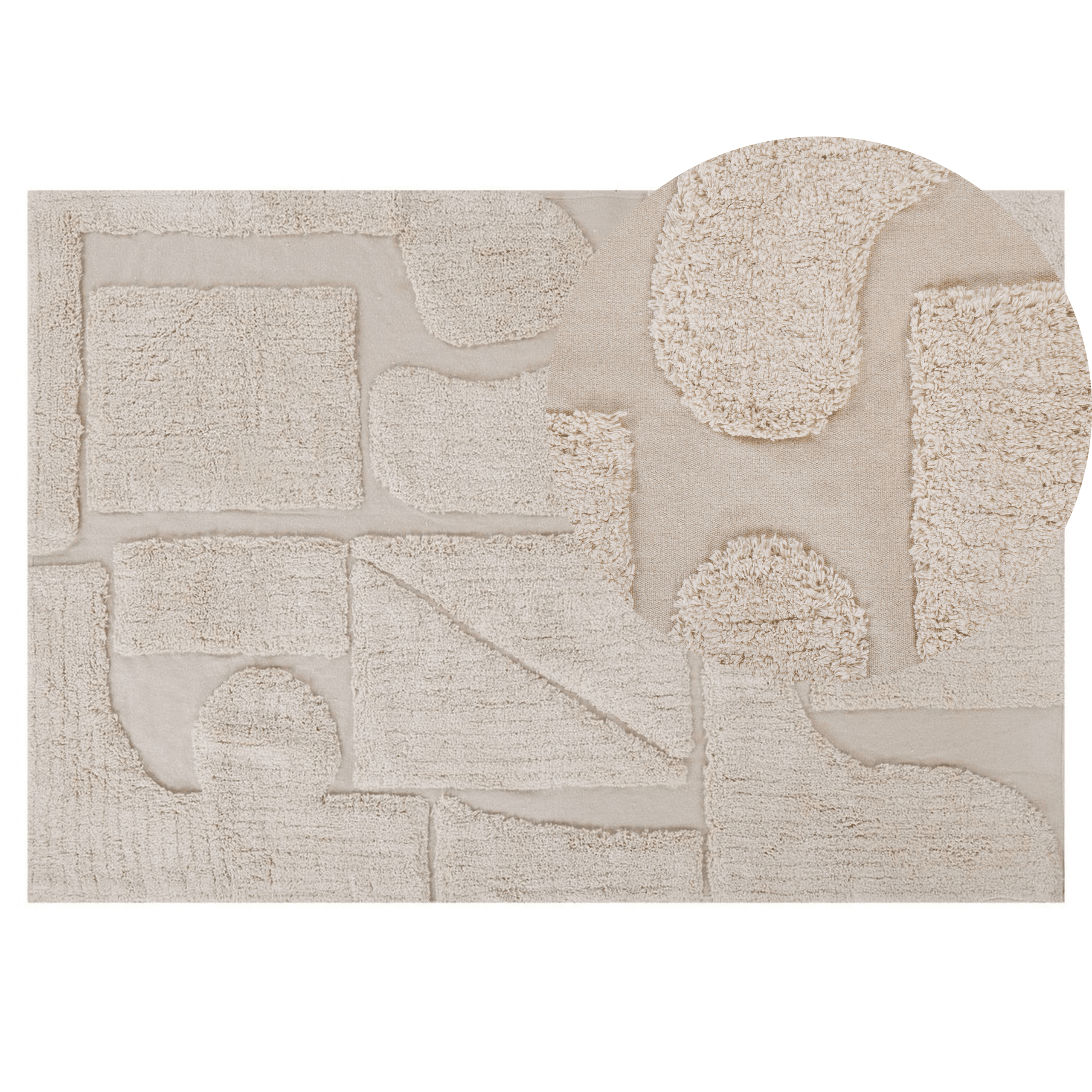 Matto DIYADIN Beige 140 x 200 cm puuvilla