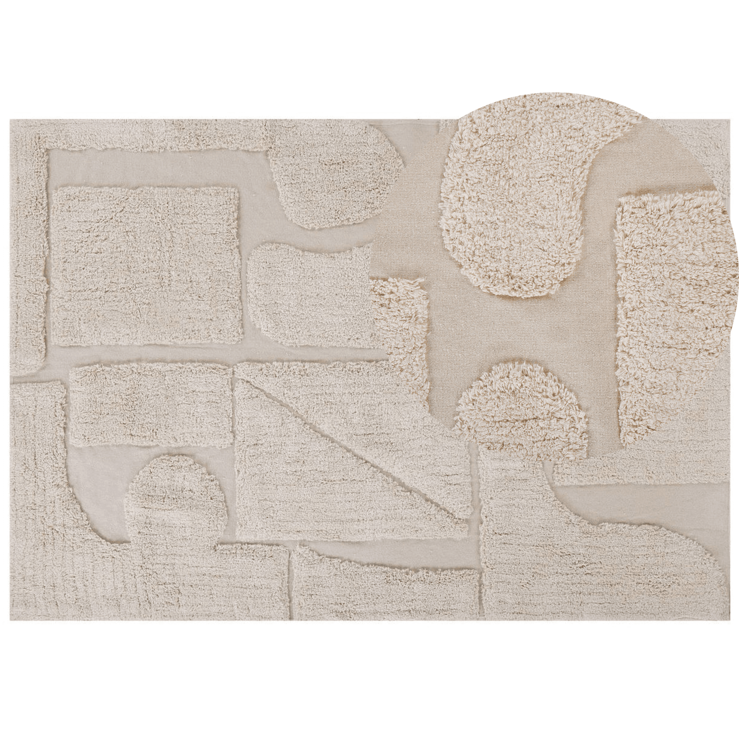 Matto DIYADIN Beige 160 x 230 cm puuvilla