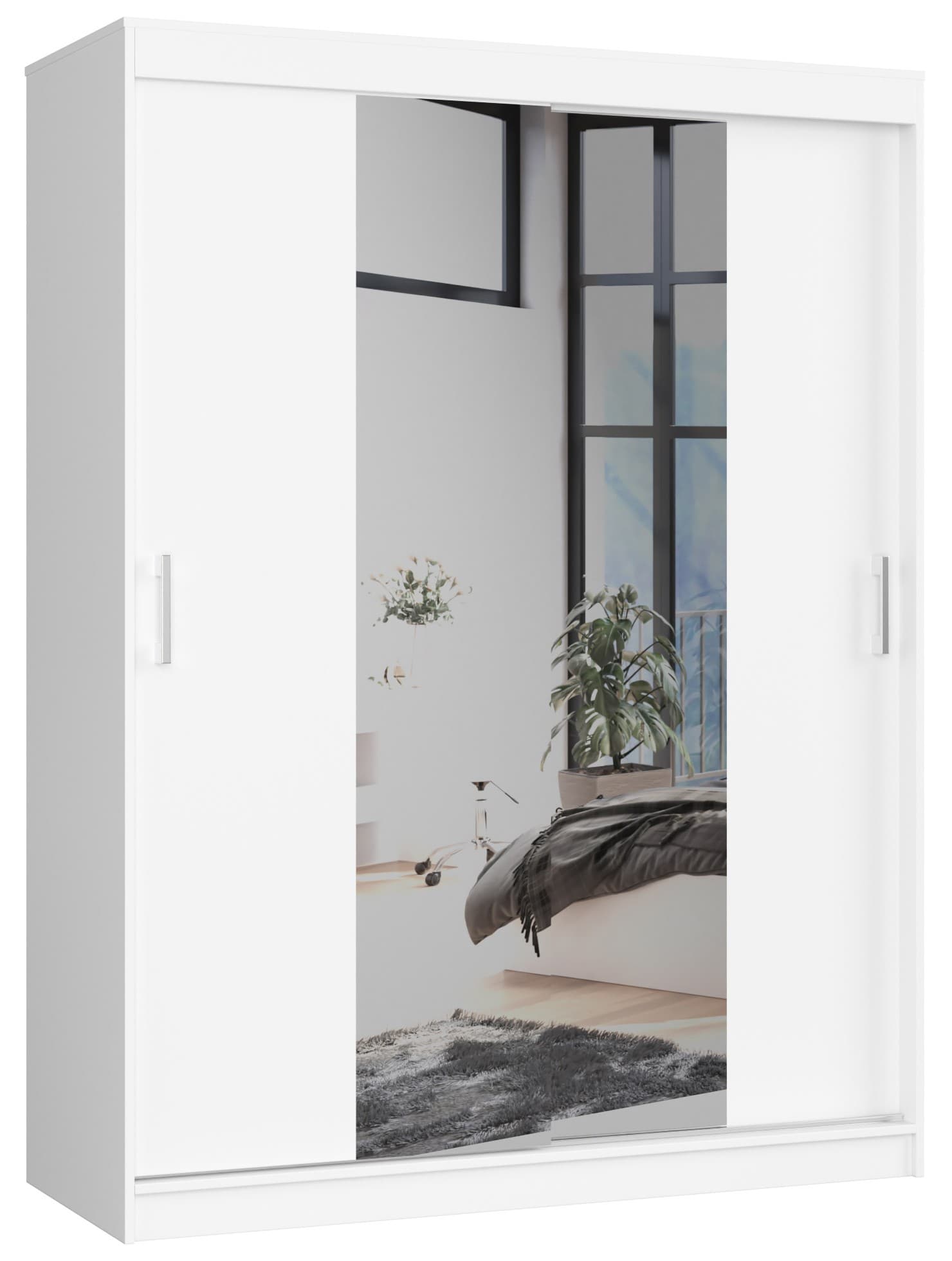Akord Liukuovi Kaappi Valkoinen 150x60x200 – Akord