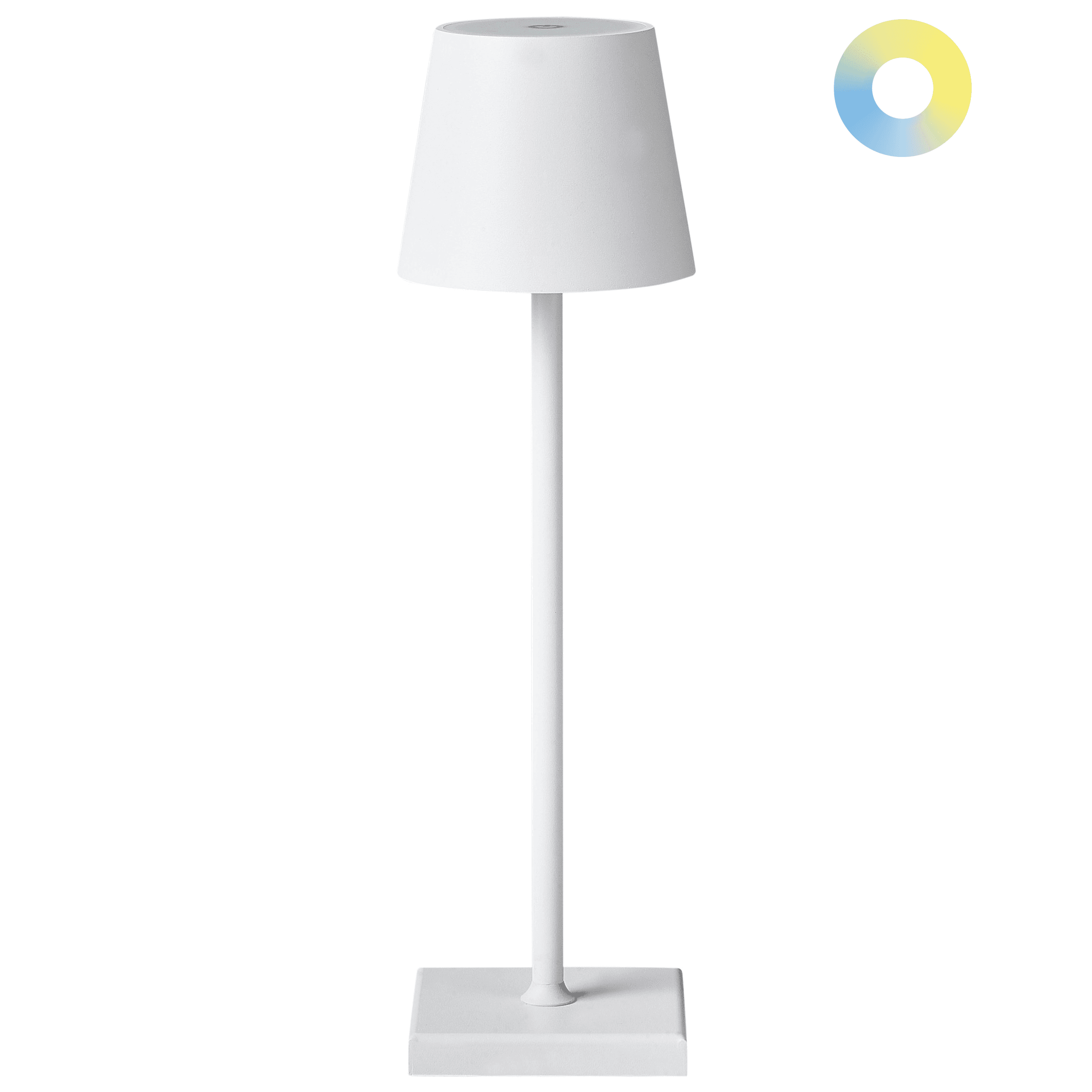 Langaton LED-pöytävalaisin BACEIRO himmentimellä metalli Valkoinen – Beliani