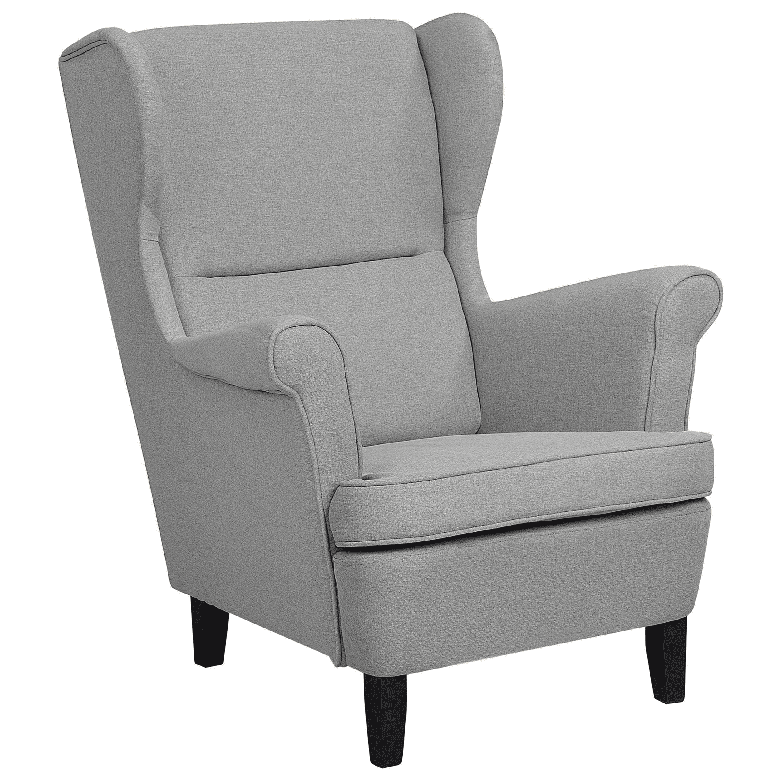 Wingback-tuoli ABSON kangas Harmaa – Beliani