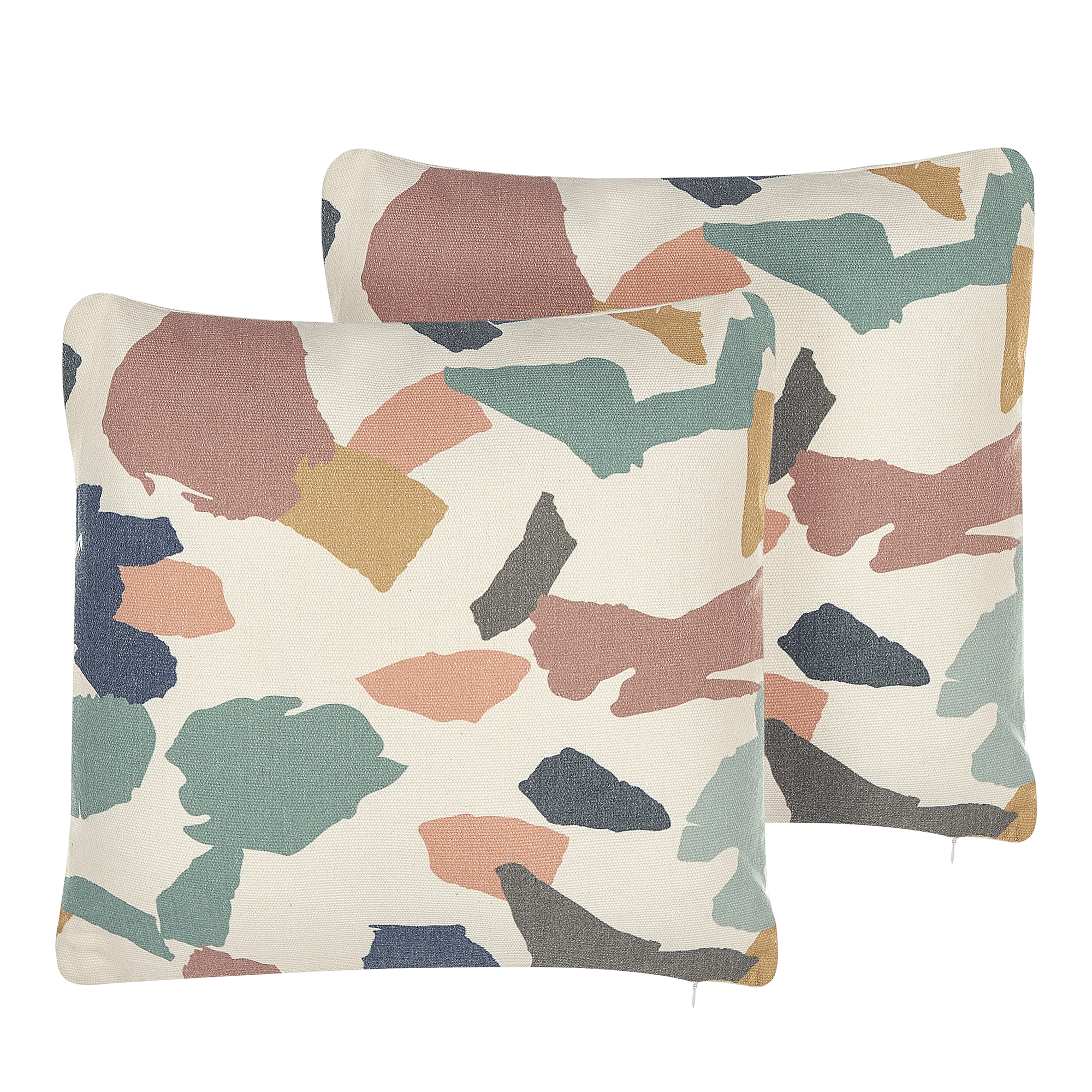 Koristetyynysetti 2 kpl FOTHERGILLA 45 x 45 cm Monivärinen Abstrakti kuvio – Beliani