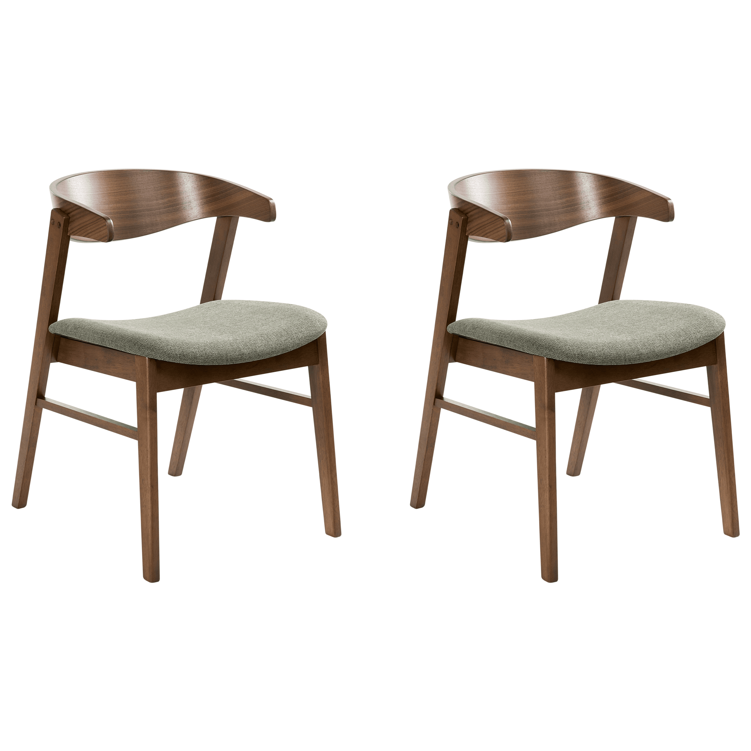 Ruokatuolisetti 2 kpl LILLY Tummanruskea/vihreä – Beliani