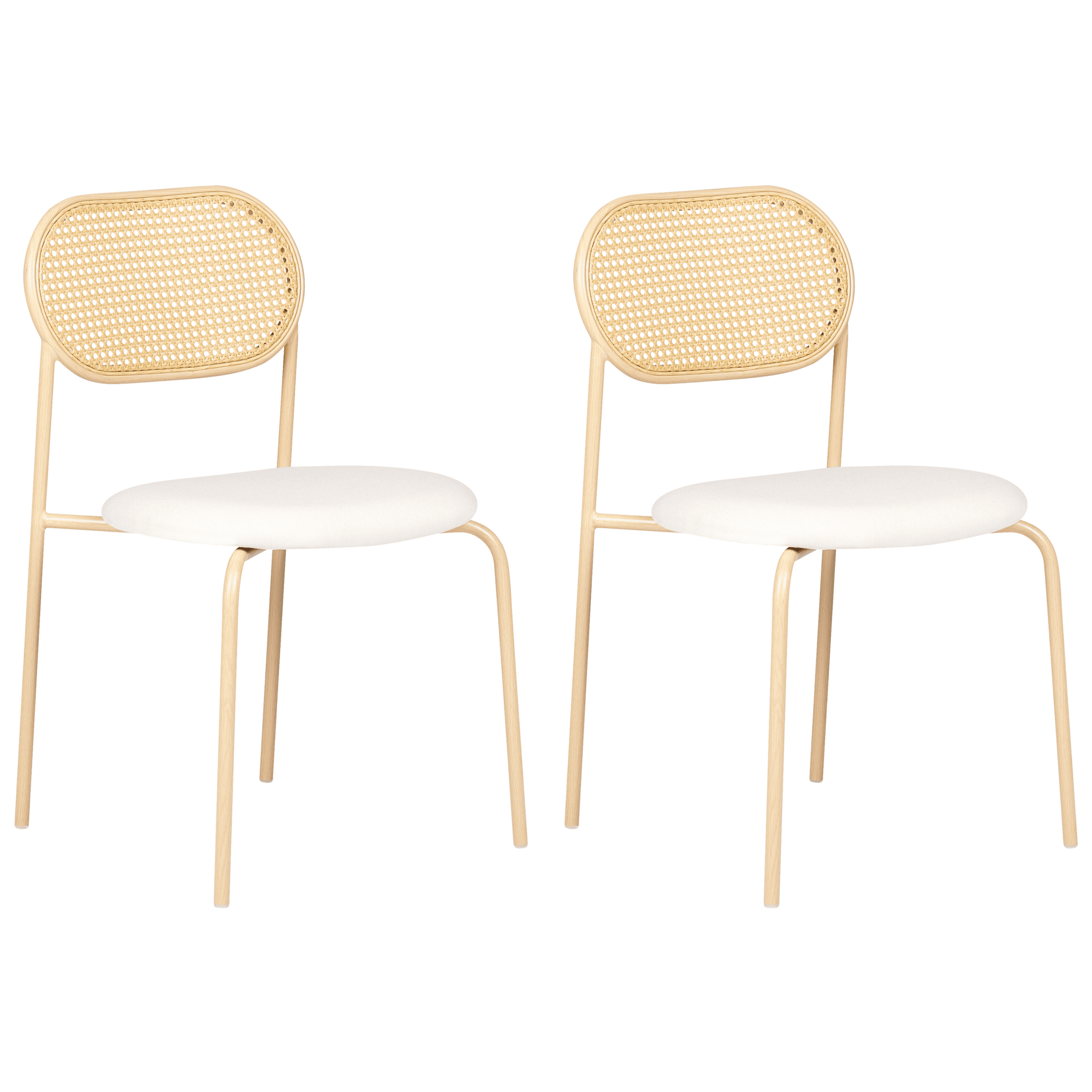 Ruokatuolisetti 2 kpl ADAVER metalli Vaaleanruskea – Beliani