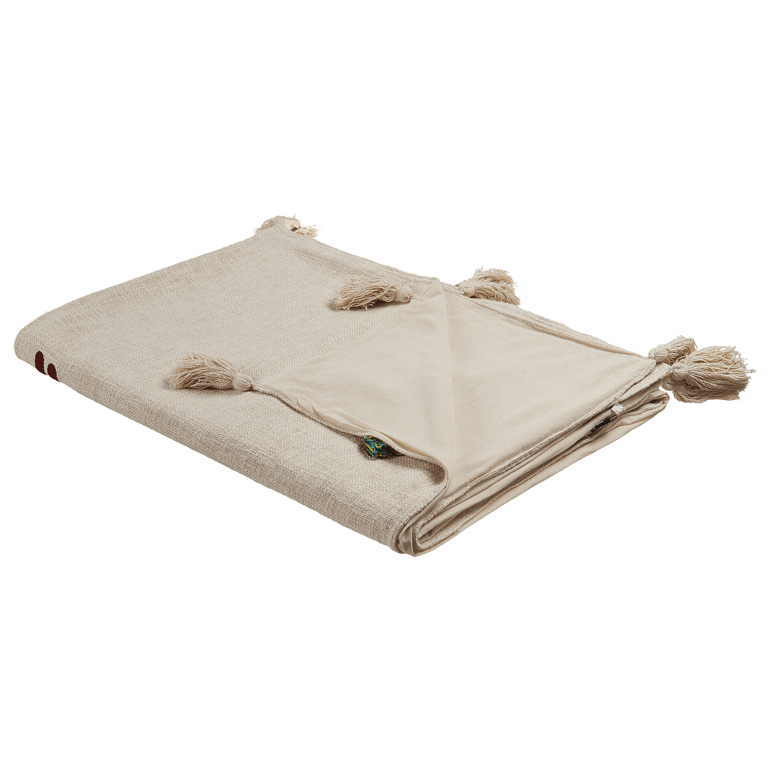 Torkkupeitto DEOGHAR puuvilla 130 x 180 cm Beige – Beliani