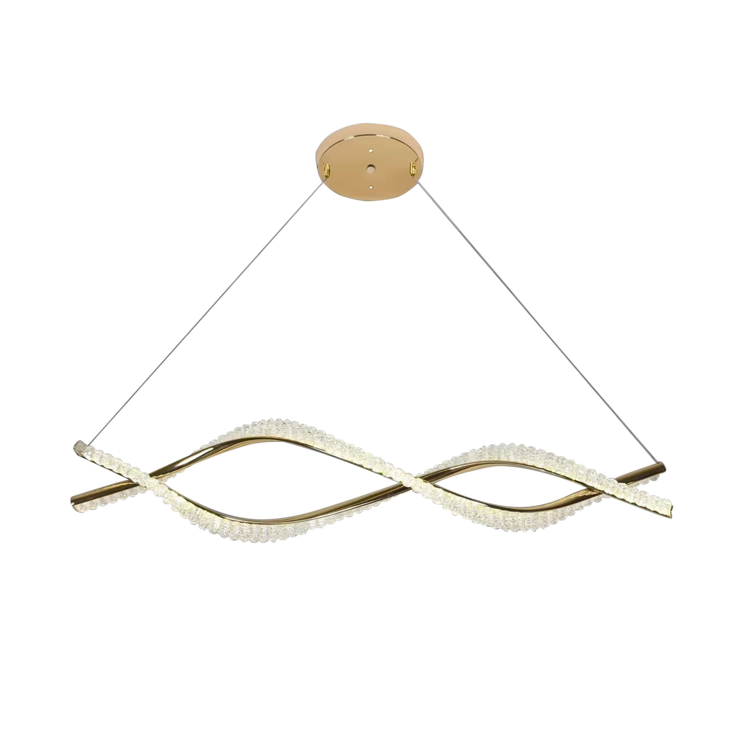 TOOLIGHT riippuva kattovalaisin LED G033-CP kulta, 95x95x21cm – Toolight