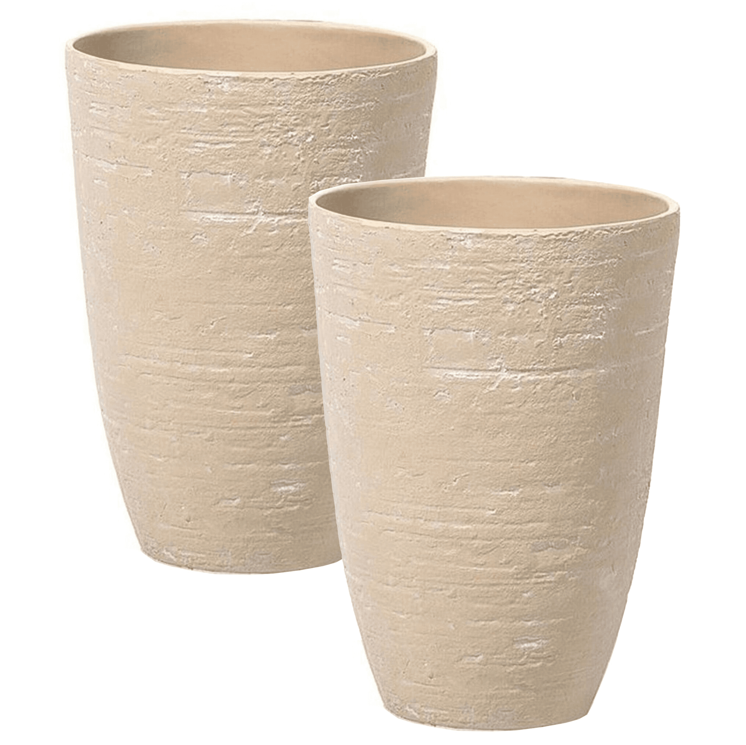 Kukkaruukkusetti 2 kpl CAMIA 35 cm Beige – Beliani