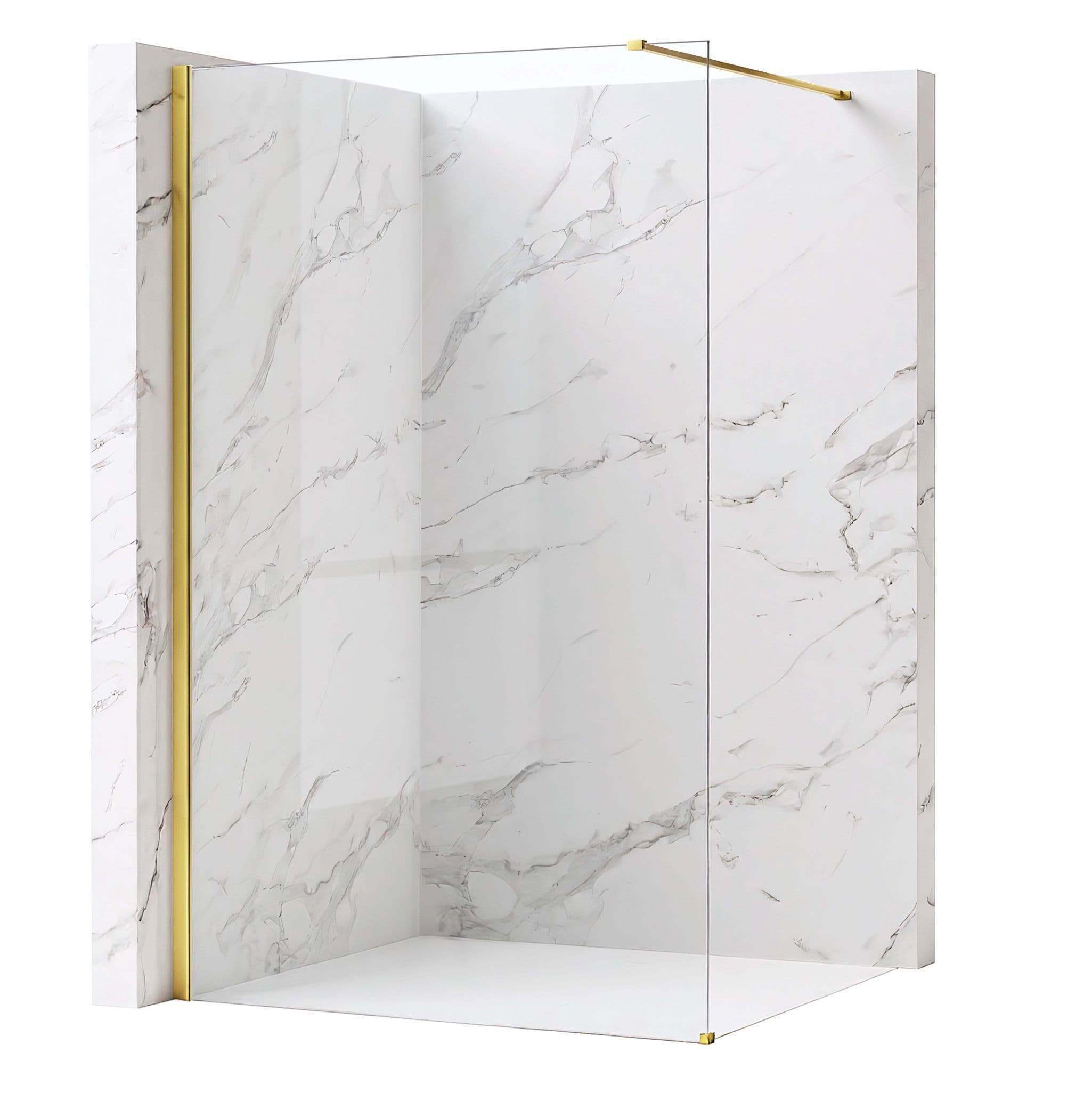 REA Suihkuseinä Flexi Transparent 80 Kulta, 80X195CM