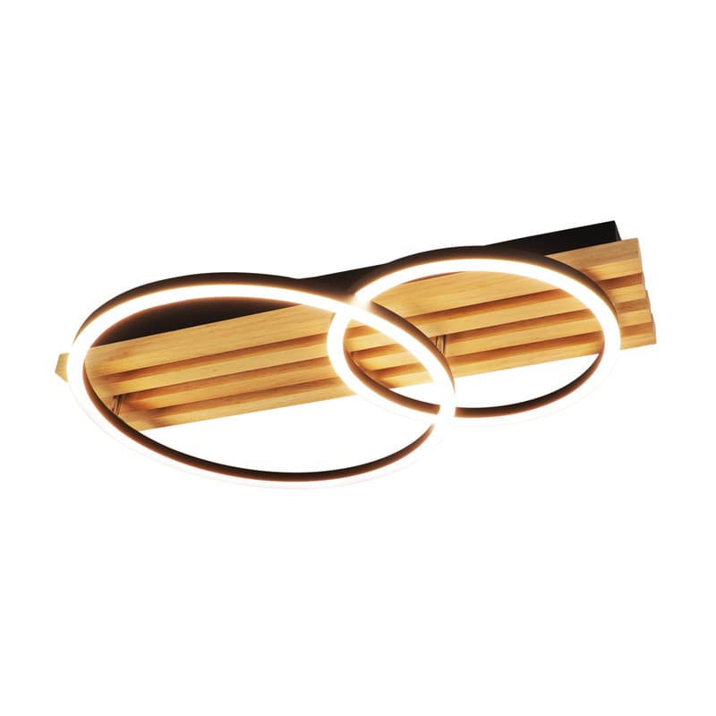 NETTLIFE Himmennettävä LED-kattovalaisin: 55 cm, moderni 2-renkainen kattovalaisin, 36 W, kaukosäätimellä varustettu muotoilu, makuuhuoneeseen, – Nettlife