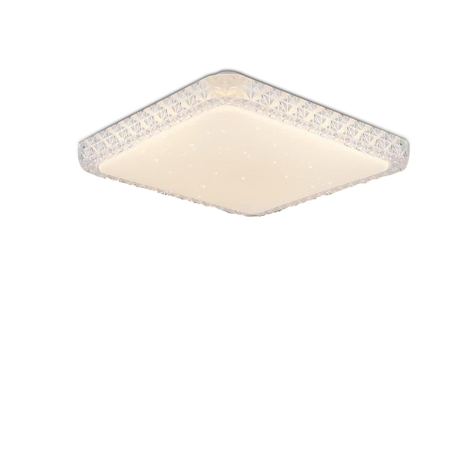 NETTLIFE LED - kattovalaisin Keittiöön, olohuoneeseen, moderniin, neliöön, 30cm Kristalliin, tähtitaivaan, muotoon, himmennettäväKaukosäätimellä – Nettlife