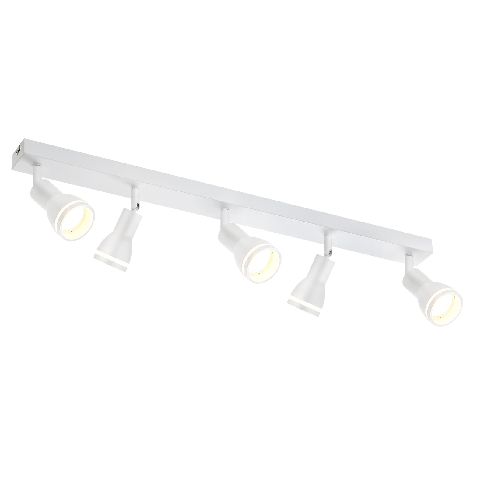 NETTLIFE Kattovalaisin 5 kohdevaloa Valkoinen: Metallinen kattovalaisin GU10 Sisäkäyttöön Ilman Polttimoita