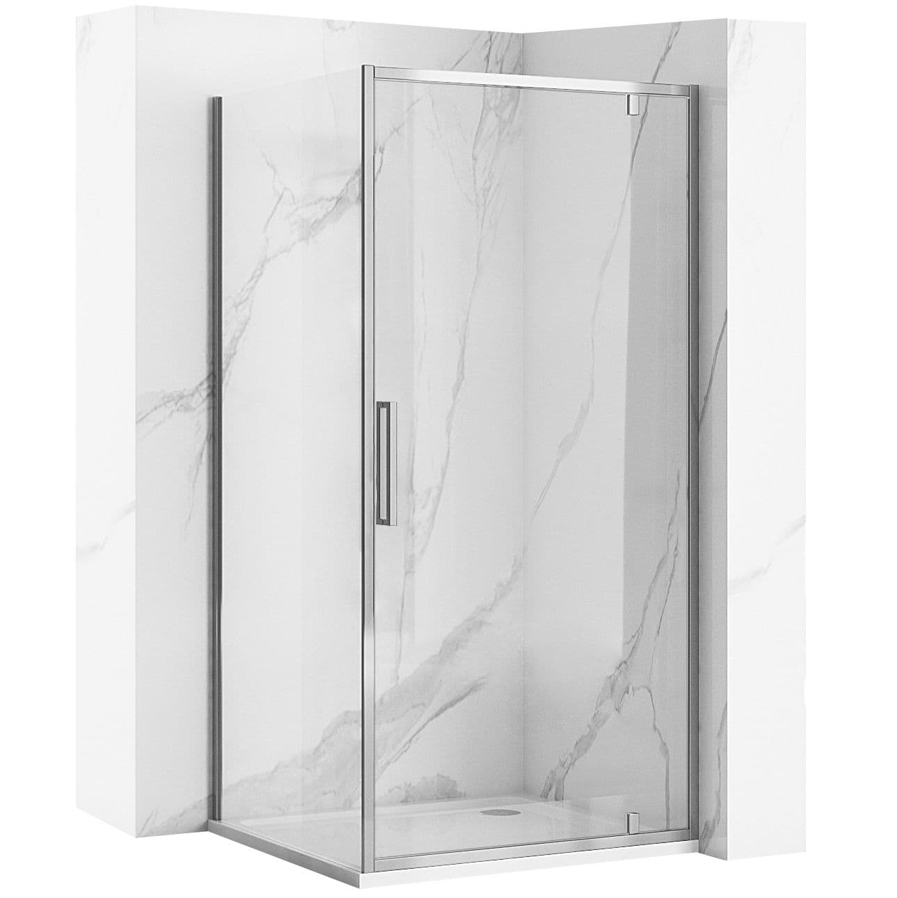 REA Kulmasuihkukaappi RAPID SWING 100X90 kromi, 100X90X195CM