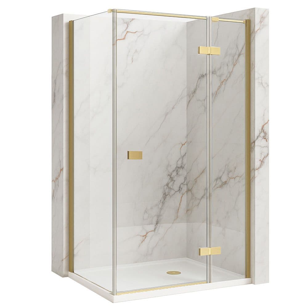 REA Suihkukaappi Atlas 90x90 RIGHT harjattu kulta, 90X90X200CM – Rea