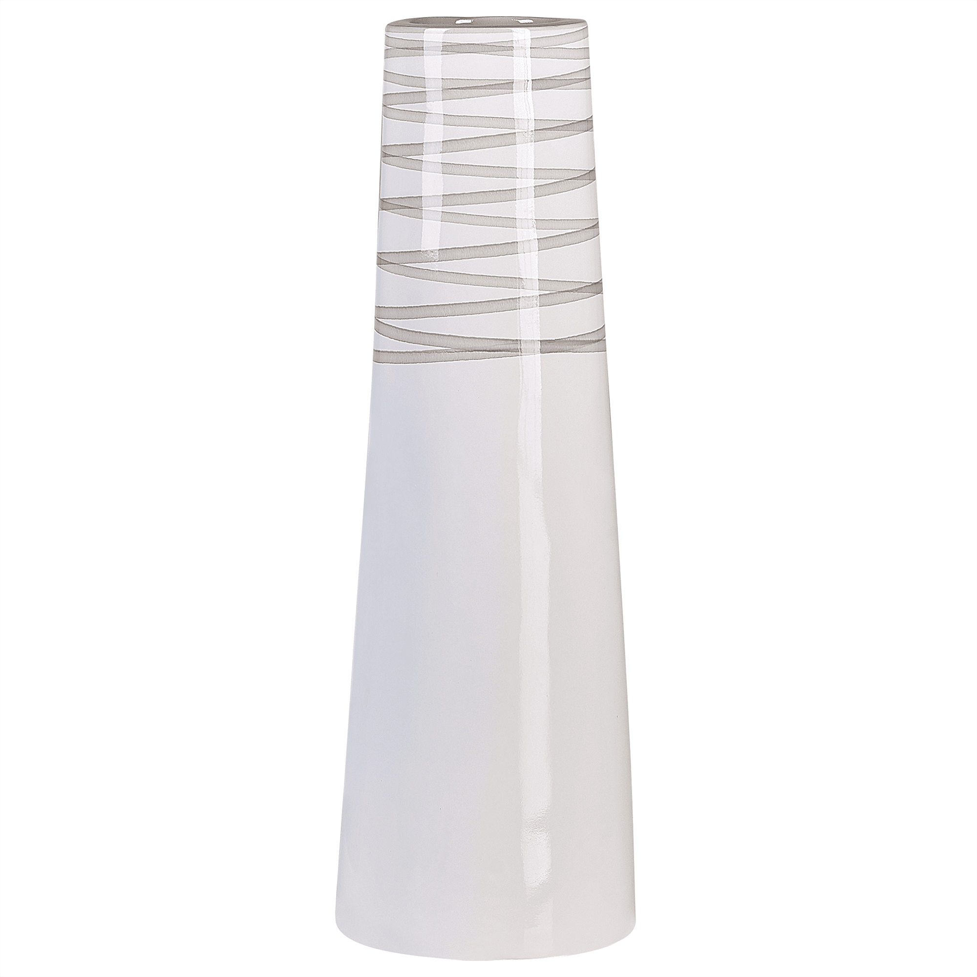 Koristemaljakko TARRAGONA keramiikka 57 cm Valkoinen – Beliani