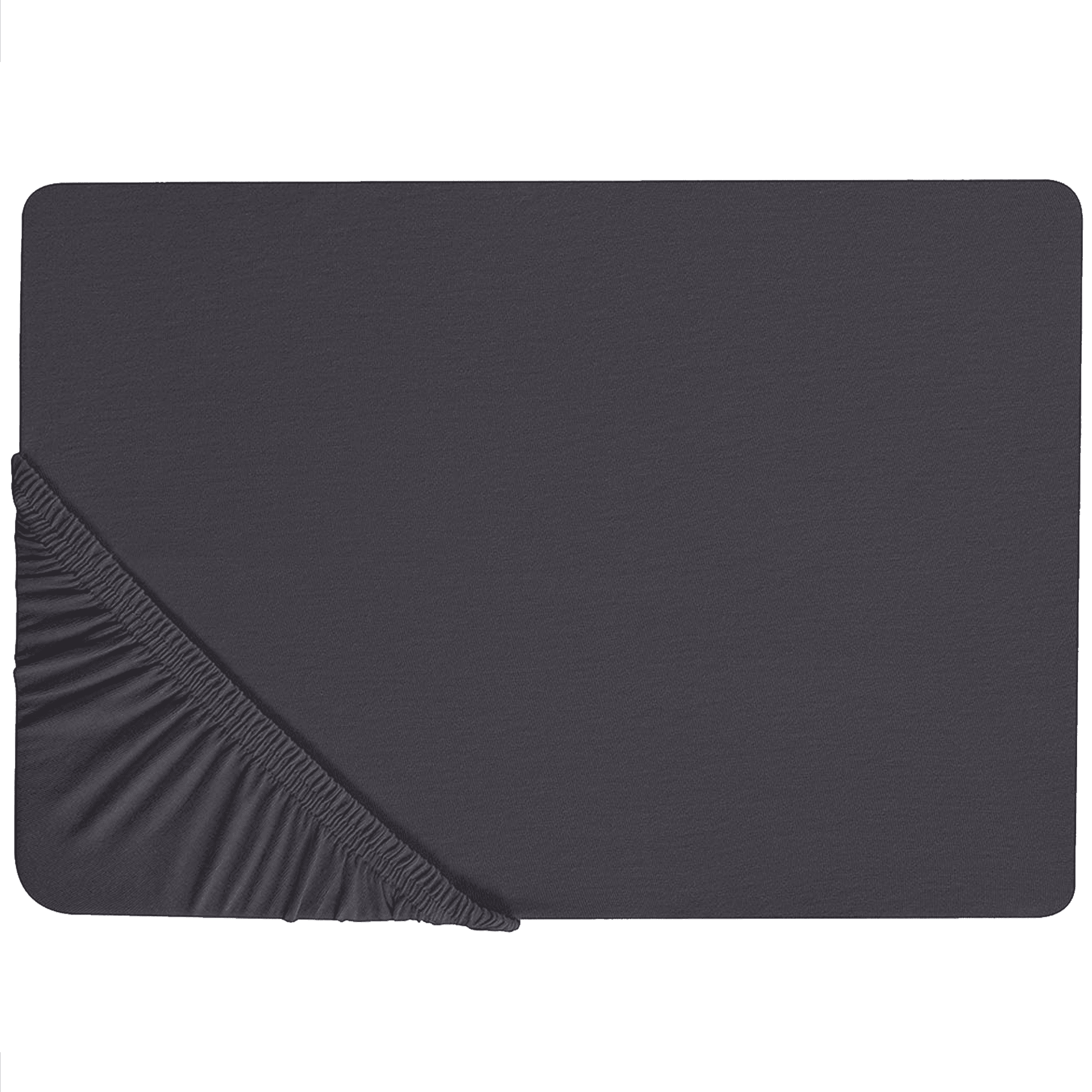 Muotoonommeltu lakana HOFUF puuvilla 90 x 200 cm Musta – Beliani