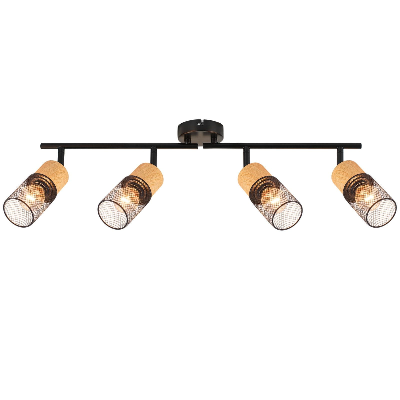 NETTLIFE puinen kattovalaisin E14 kattovalaisin 350° säädettävä vintage - seinävalaisin keittiön valaisin säädettävä ilman lamppua – Nettlife