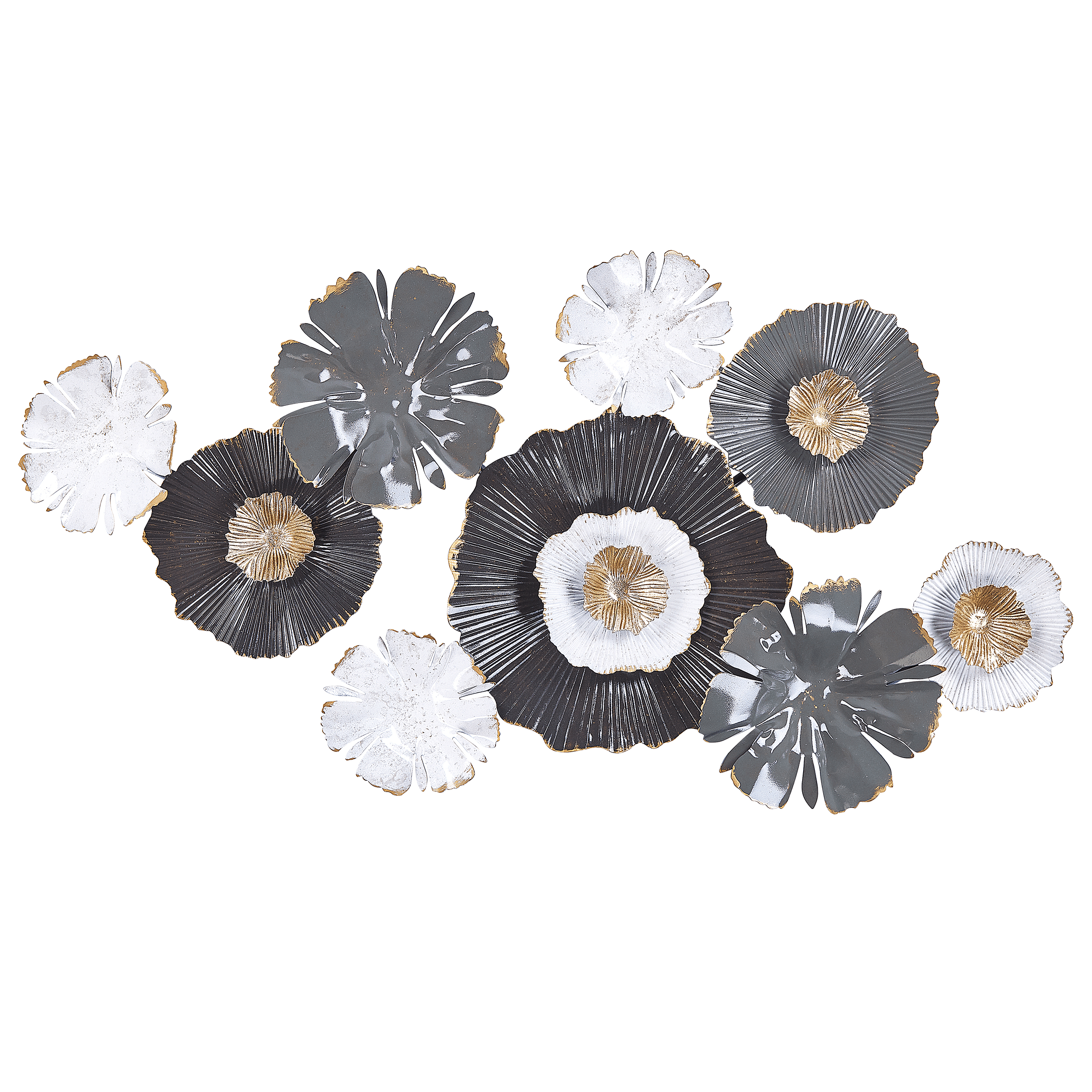 Seinäkoriste Kukka POTASSIUM metalli 49 cm Harmaa