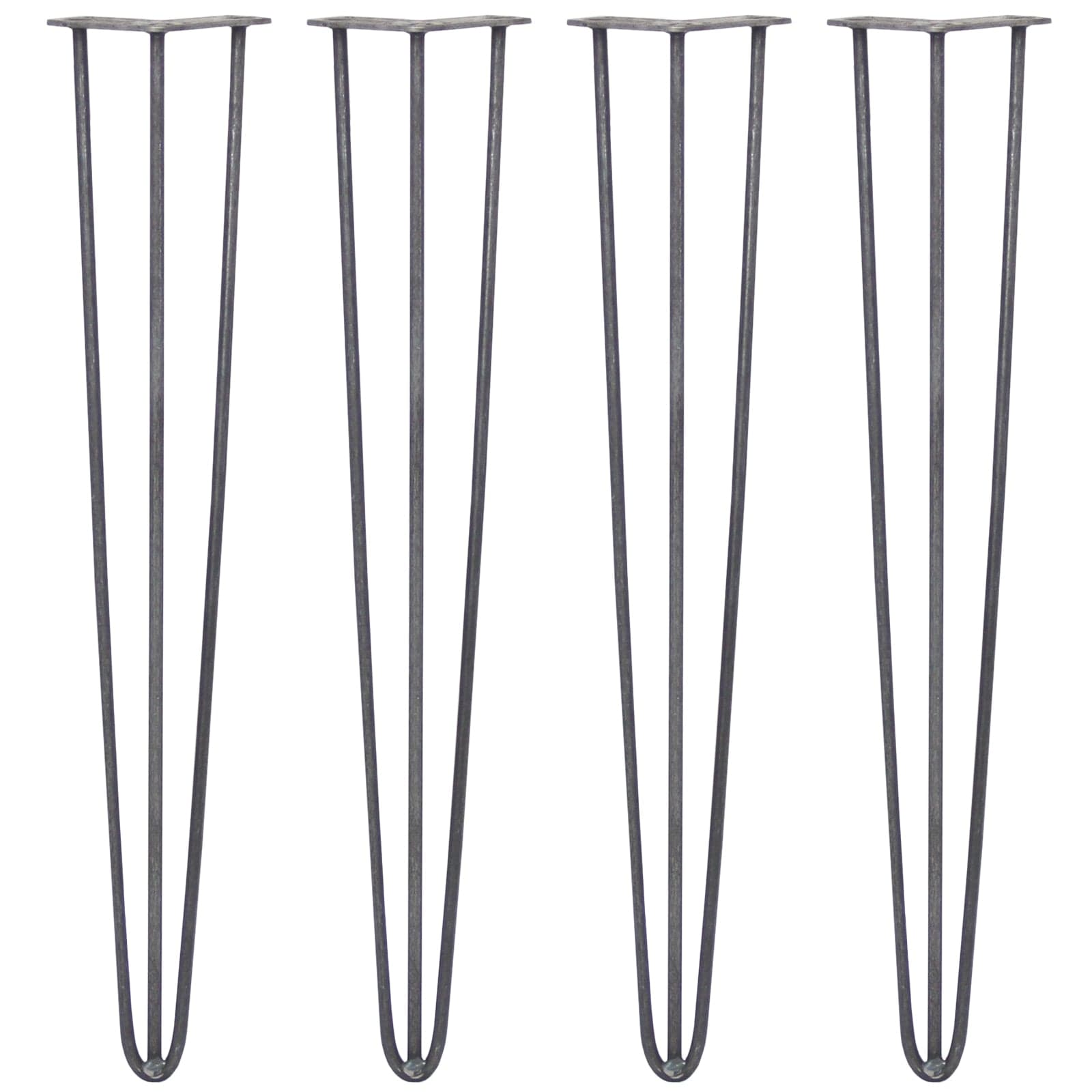 4 x 28 hiusneulajalat - 3 piikkiä - 10 mm - raakateräs