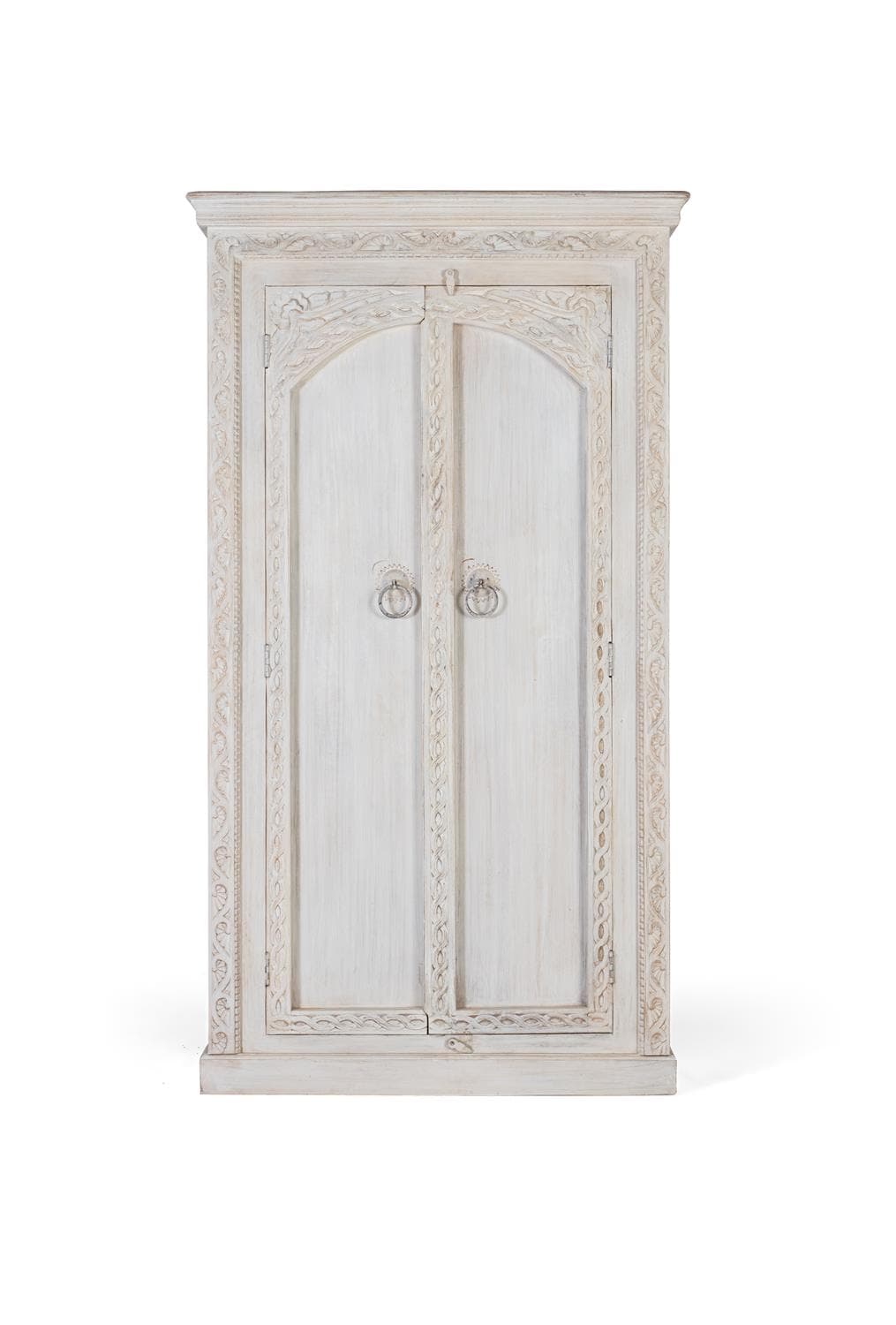 Käsintehty kaksiovinen vaatekaappi mangopuusta