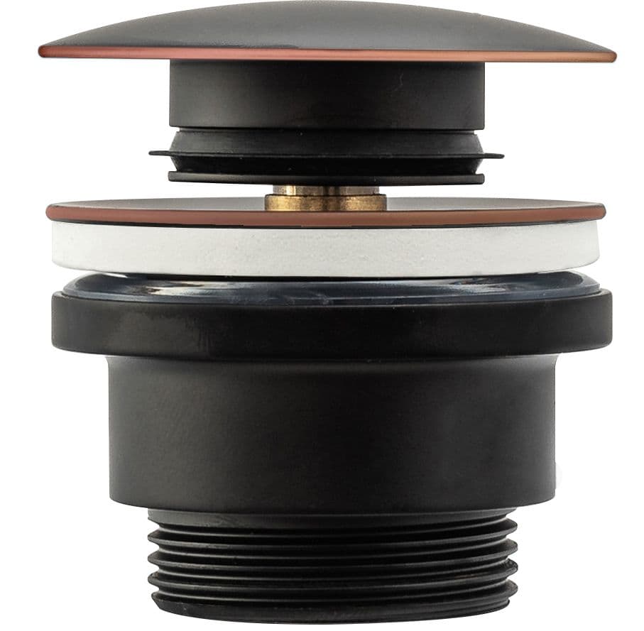 REA pesualtaan tulppa Click-clack 6,4 vanha musta, 6,4X6,4X13CM