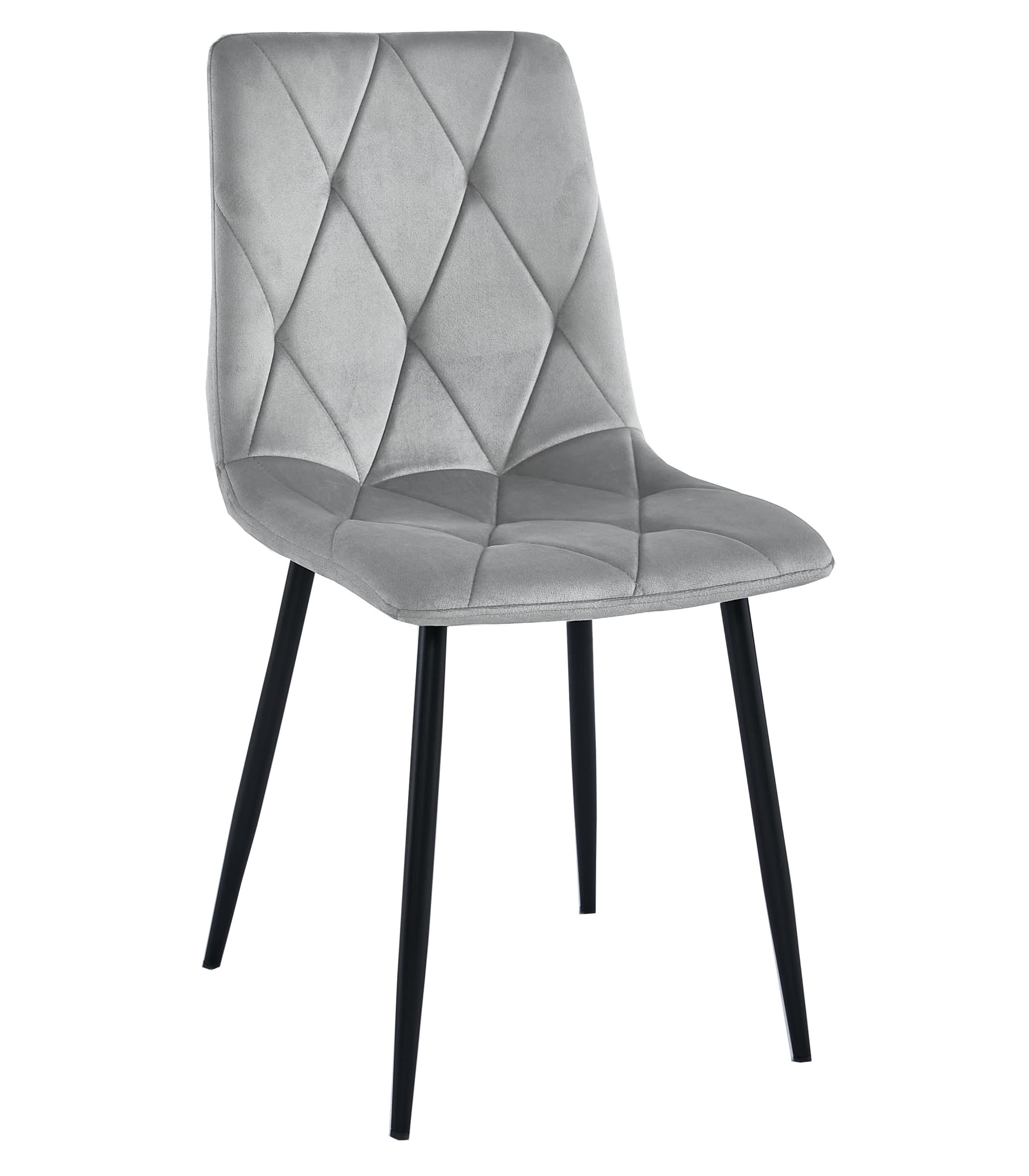 LIBRA-tuoli, hopeanharmaa sametti, mustat jalat (1 kpl) – Leobert