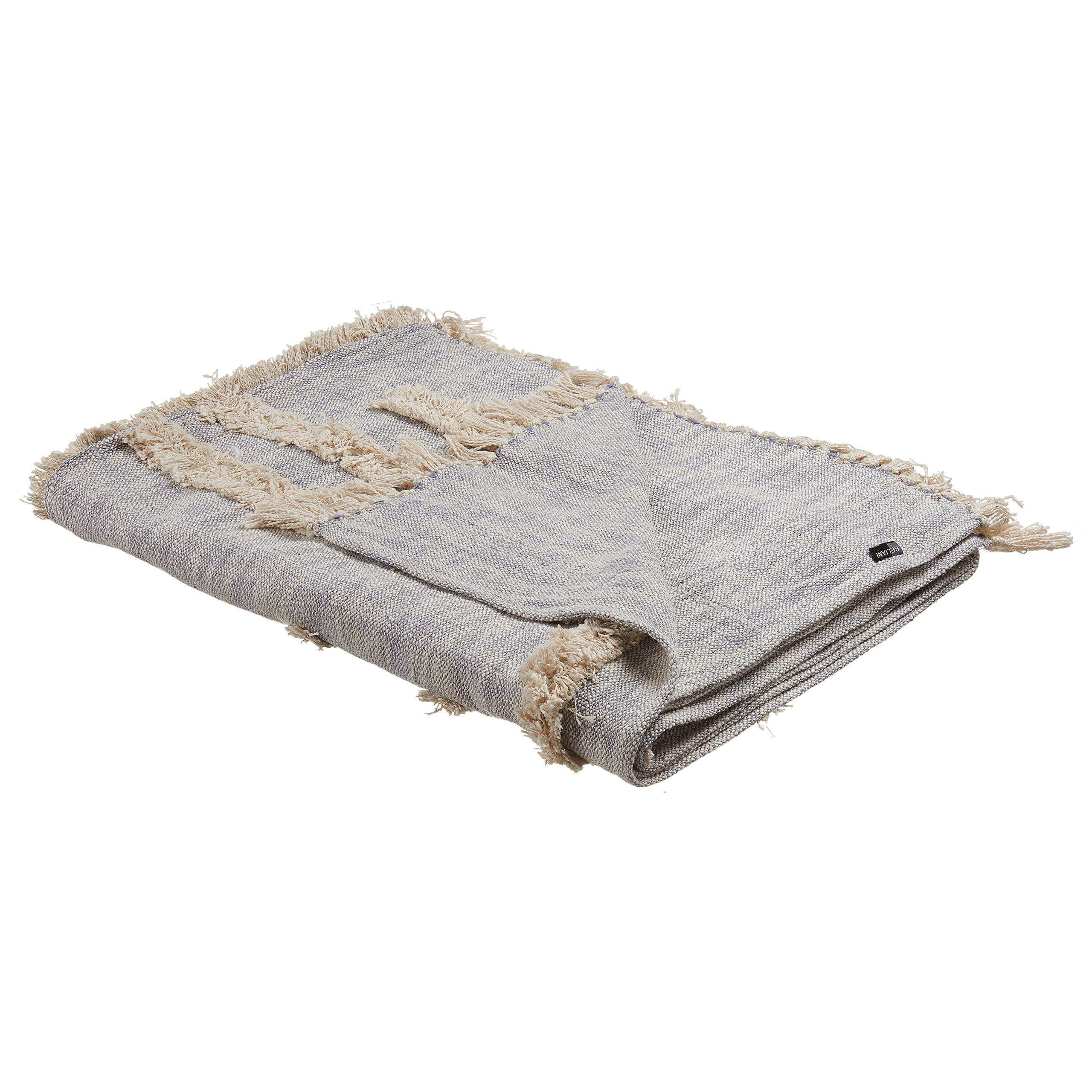 Torkkupeitto HOSPET puuvilla 130 x 180 cm Harmaa – Beliani