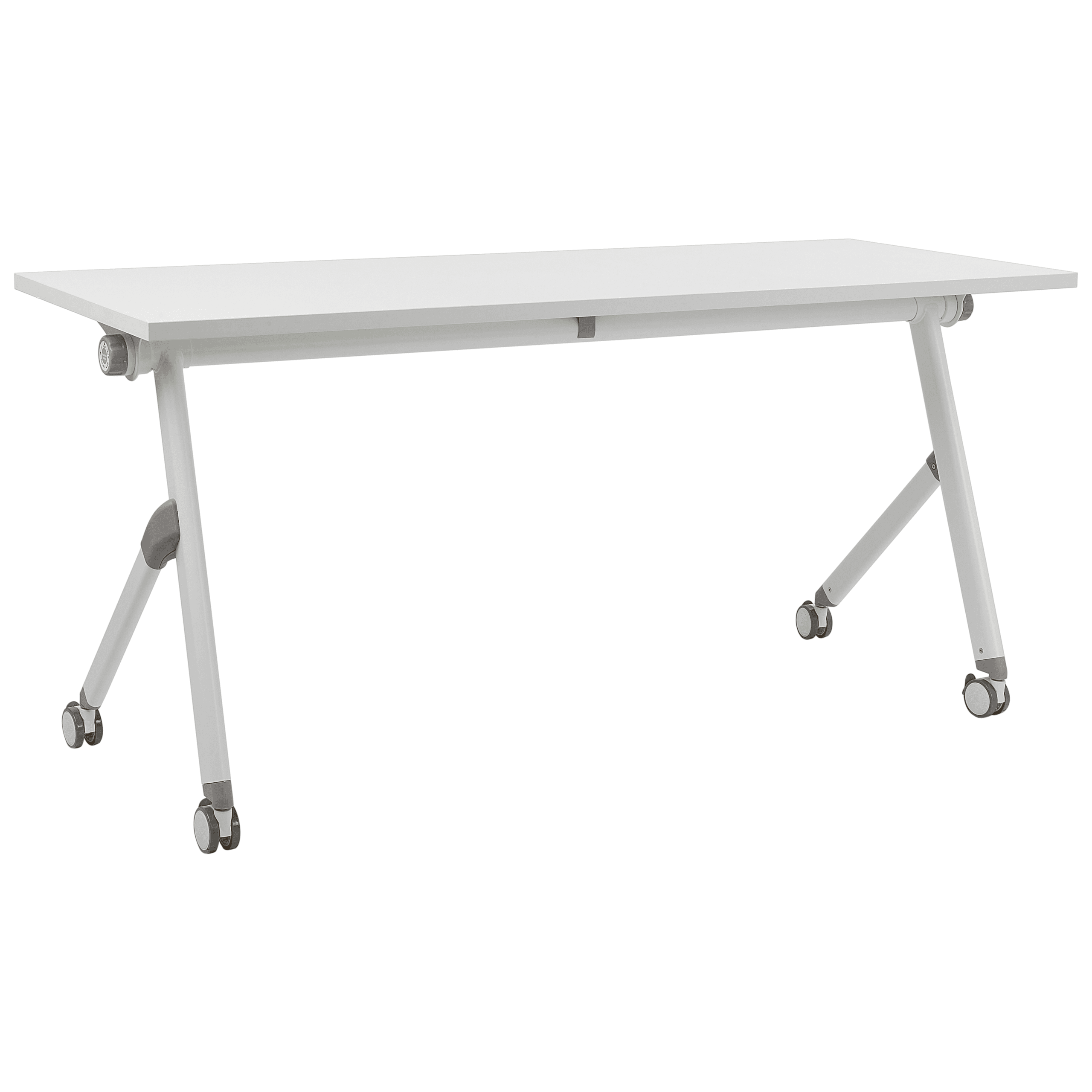 Taitettava työpöytä BENDI Valkoinen 160 cm 60 cm pyörillä