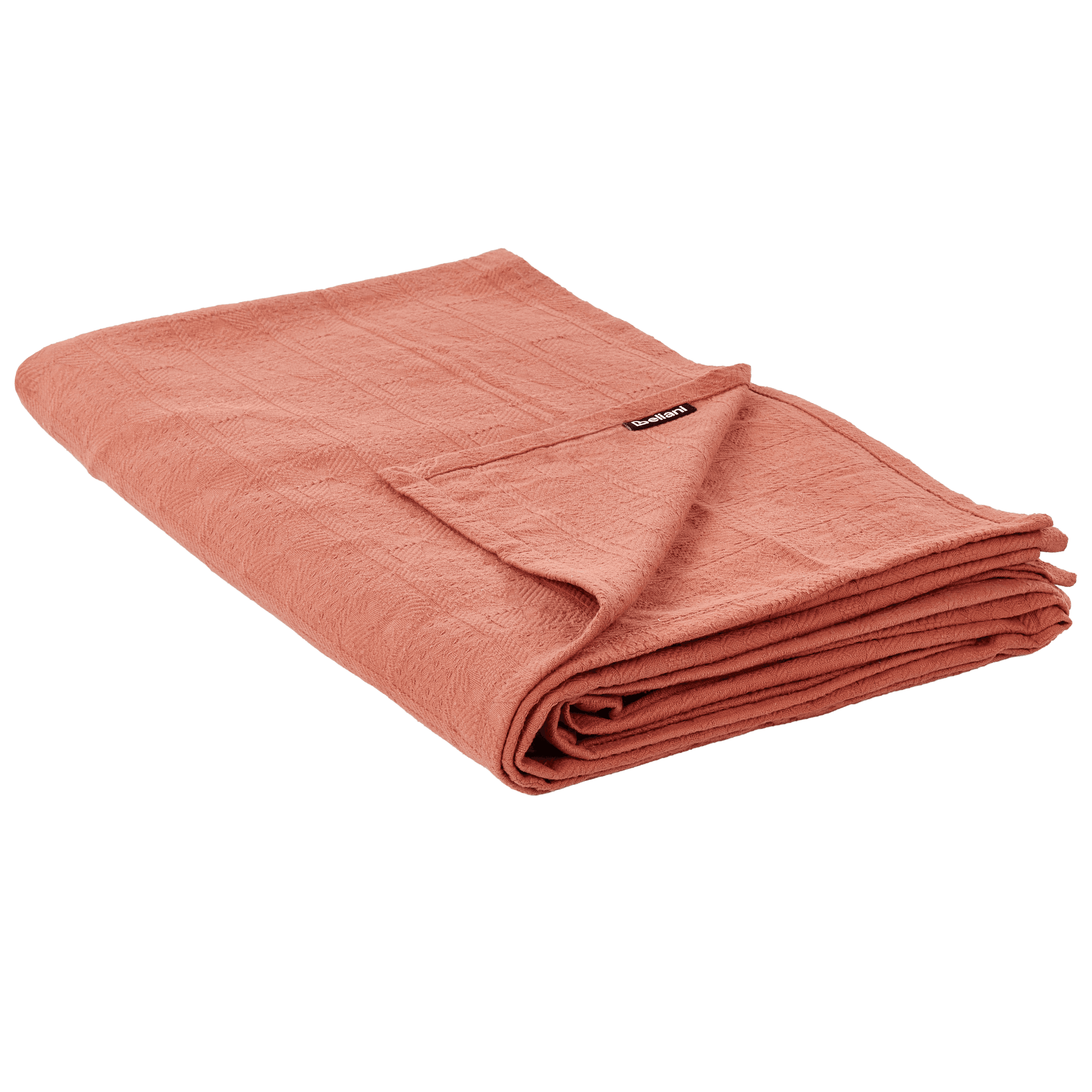 Päiväpeitto MARAKA puuvilla 200 x 220 cm Vaalea punainen – Beliani