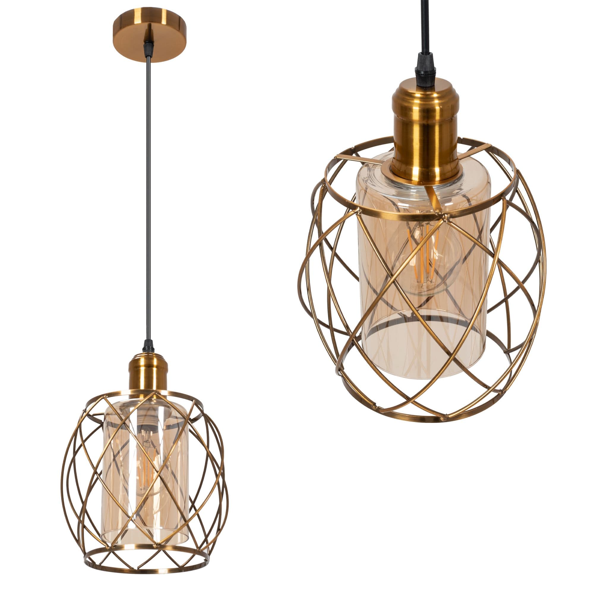 TOOLIGHT riippuva kattovalaisin APP1129-1CP kulta, 18x10x19cm – Toolight